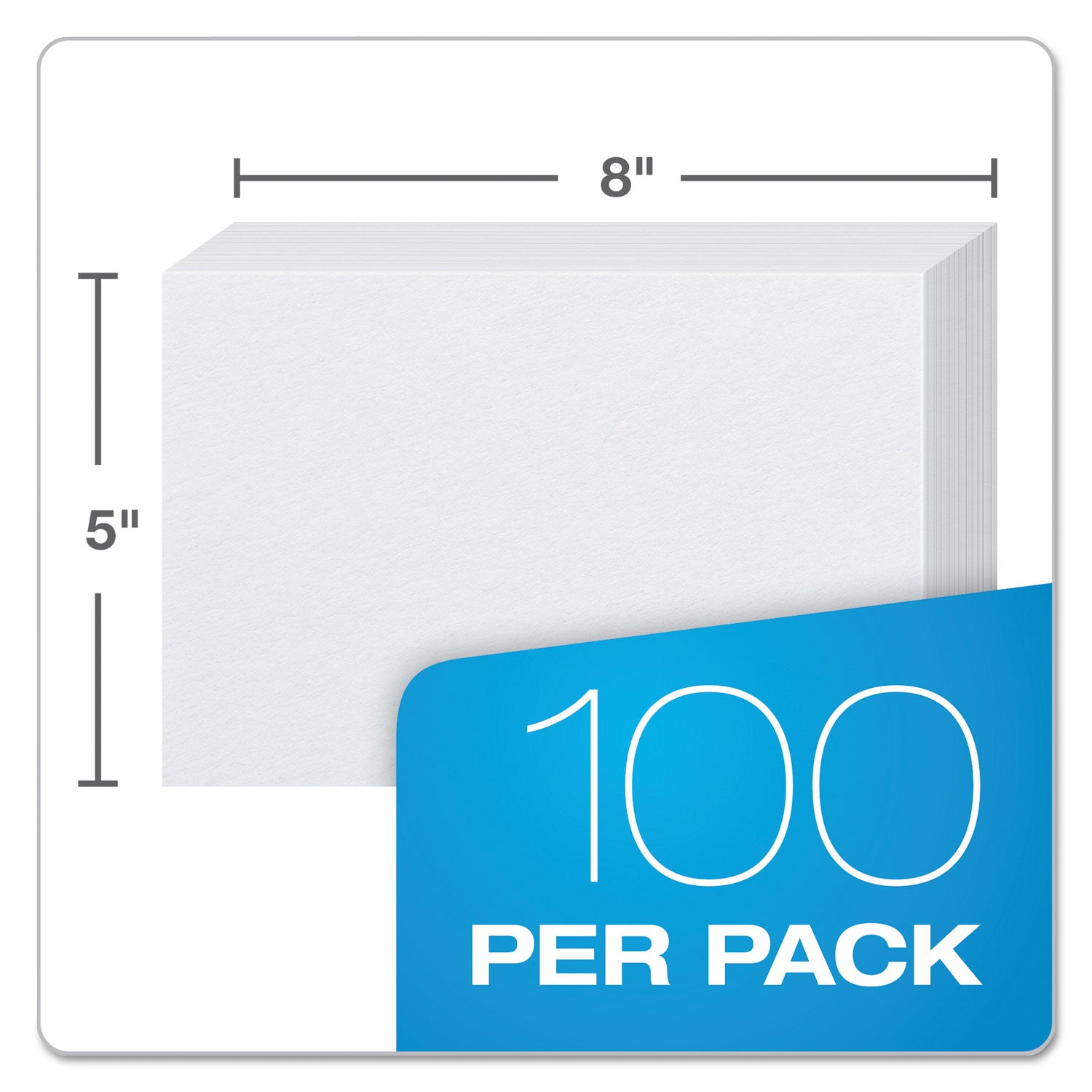Oxford™ Unruled Index Cards, 5 X 8, White, 100/pack