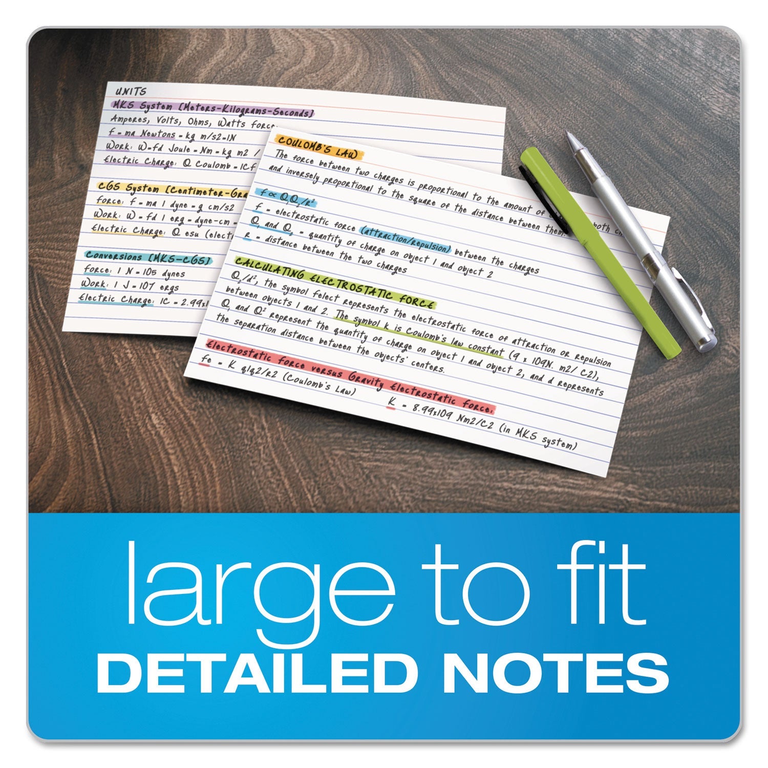 Oxford™ Ruled Index Cards, 5 X 8, White, 100/pack