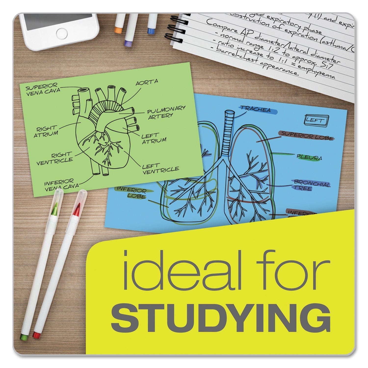 Oxford™ Unruled Index Cards, 4 X 6, Blue, 100/pack