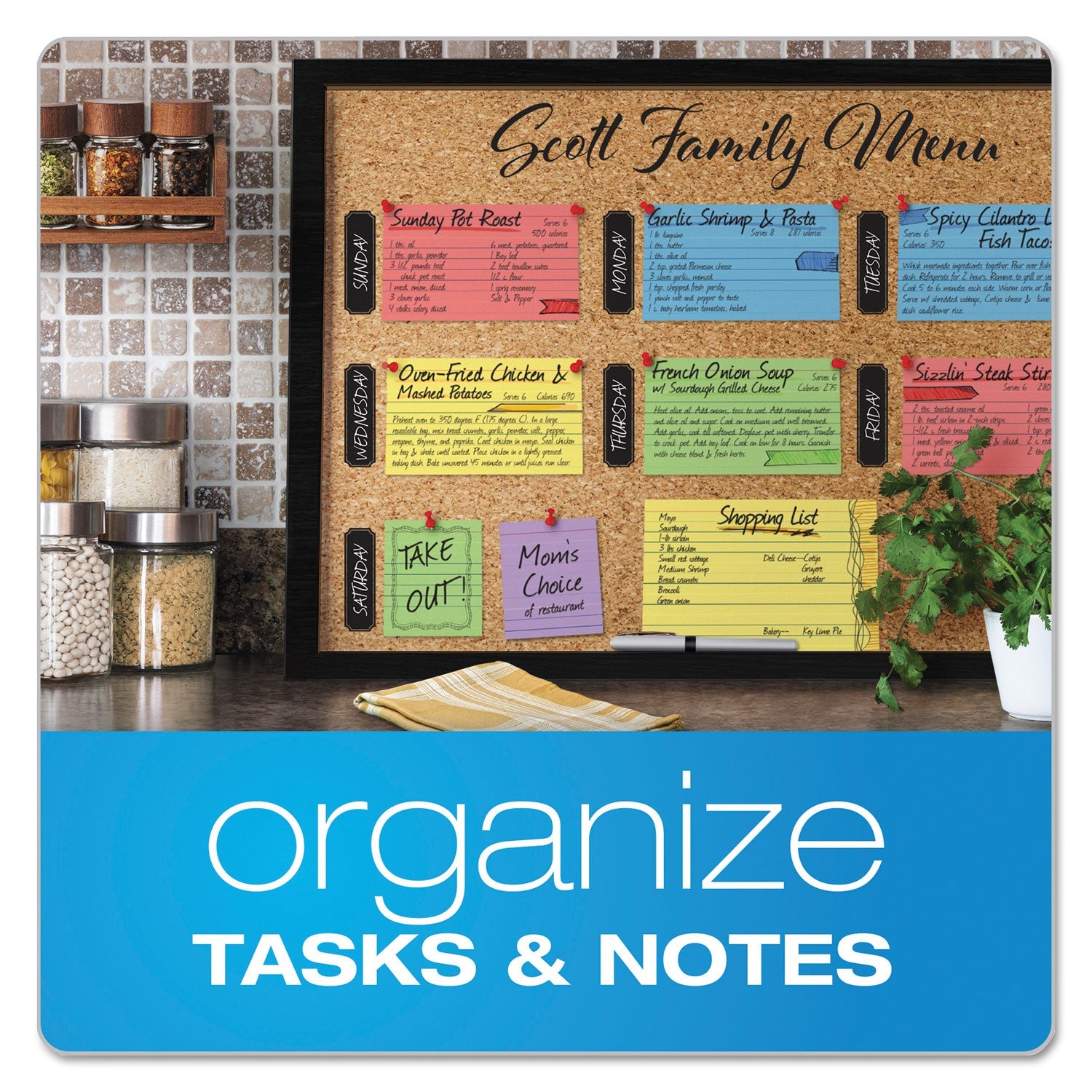Oxford™ Ruled Index Cards, 3 X 5, Blue/violet/canary/green/cherry, 100/pack