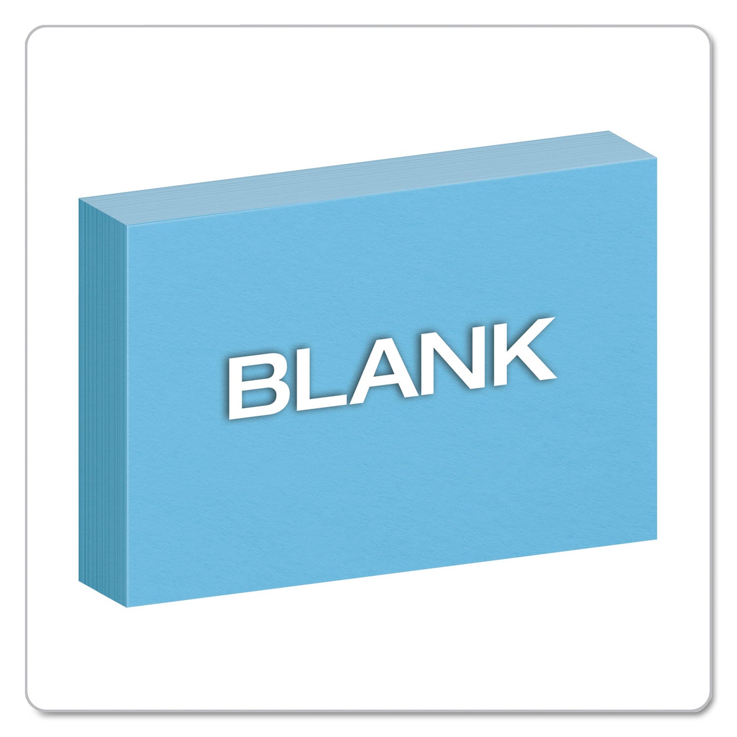 Oxford™ Unruled Index Cards, 4 X 6, Blue, 100/pack