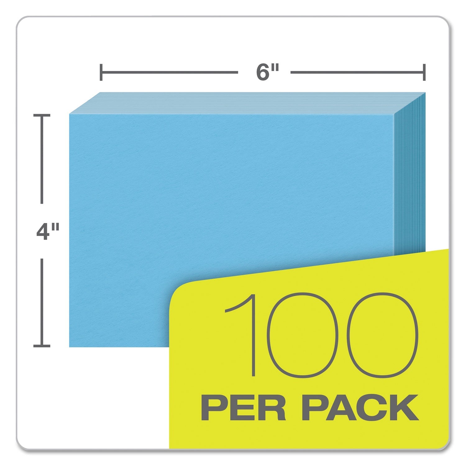 Oxford™ Unruled Index Cards, 4 X 6, Blue, 100/pack