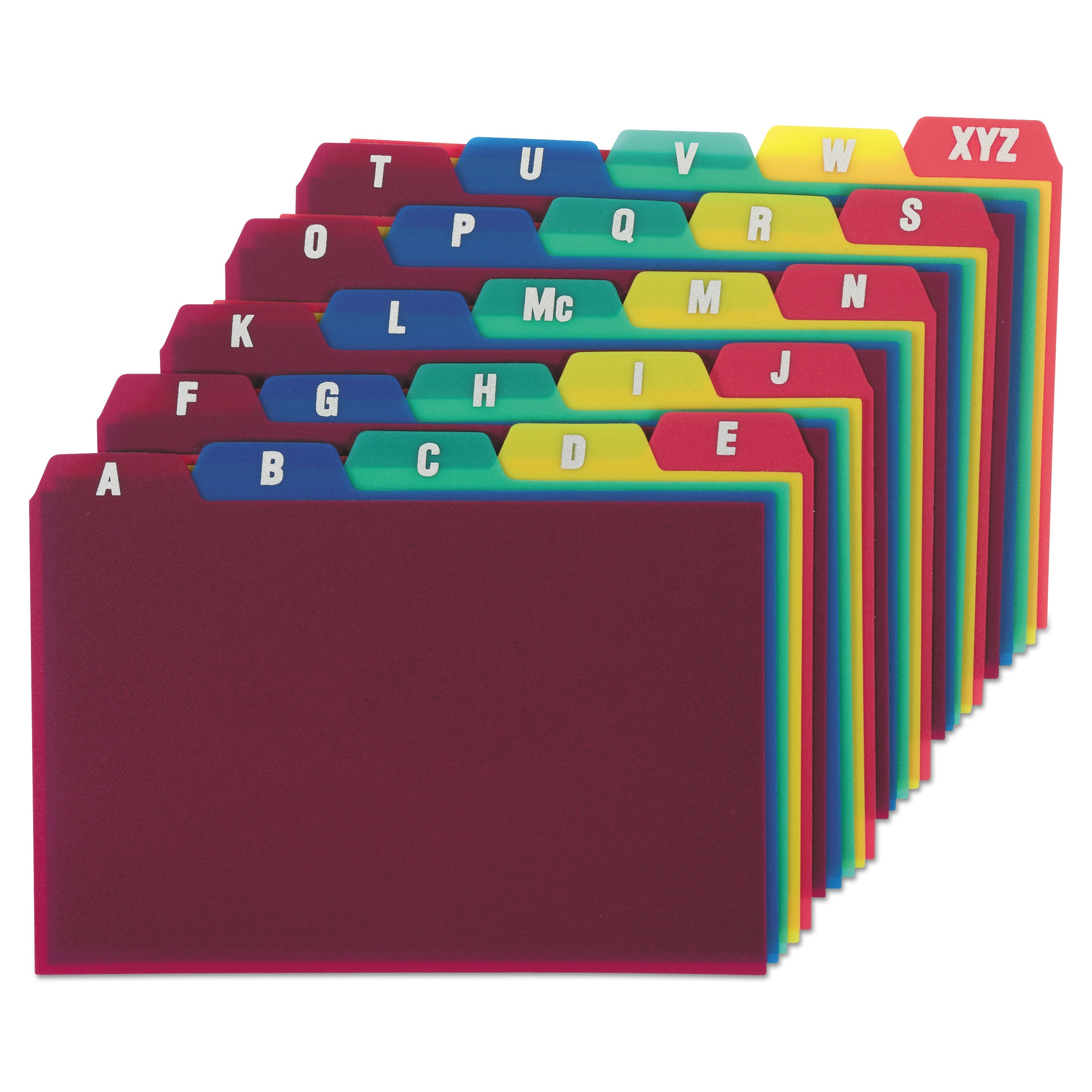 Durable Poly A-Z Card Guides | 4x6, Assorted