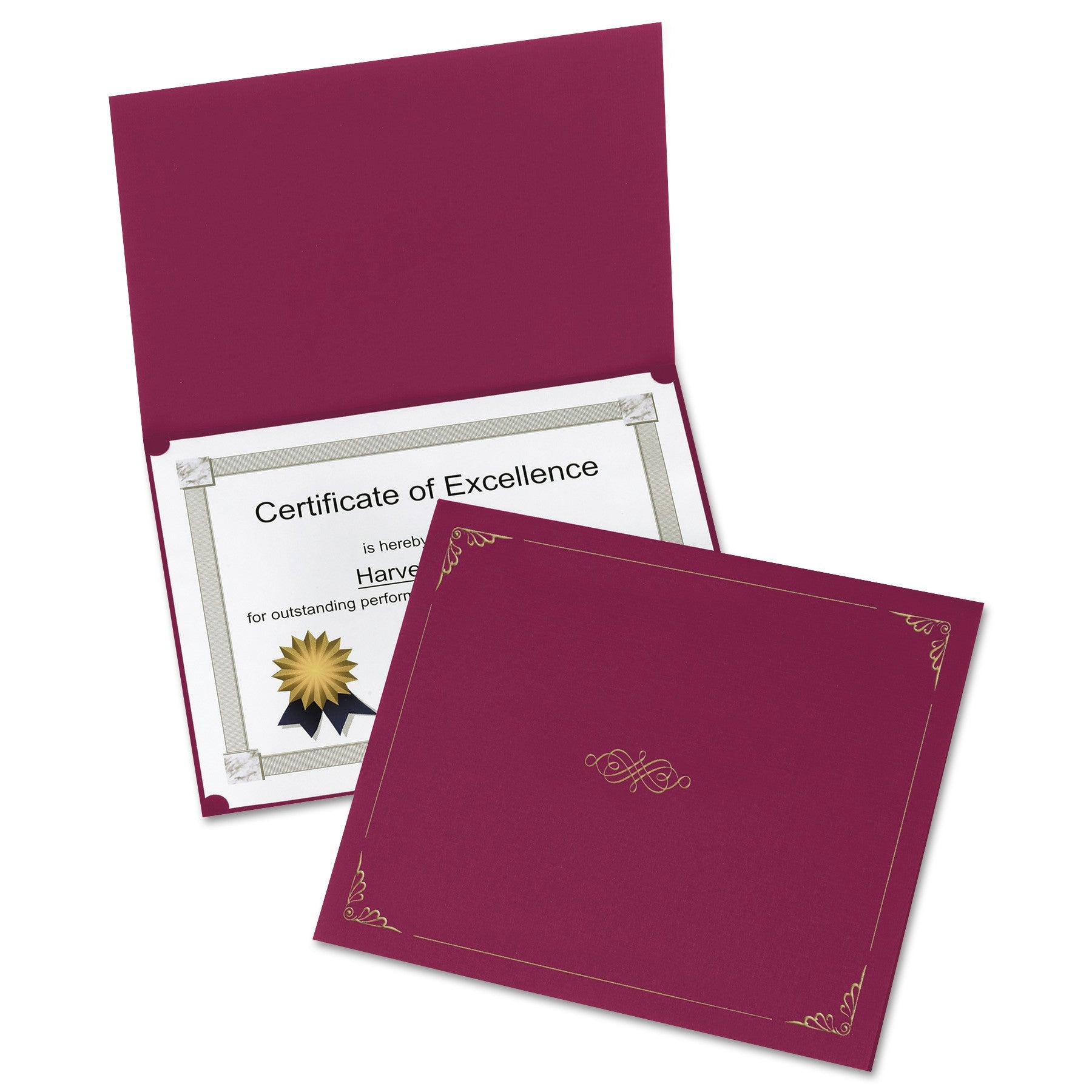 Oxford Certificate Holder | Burgundy 5/Pack