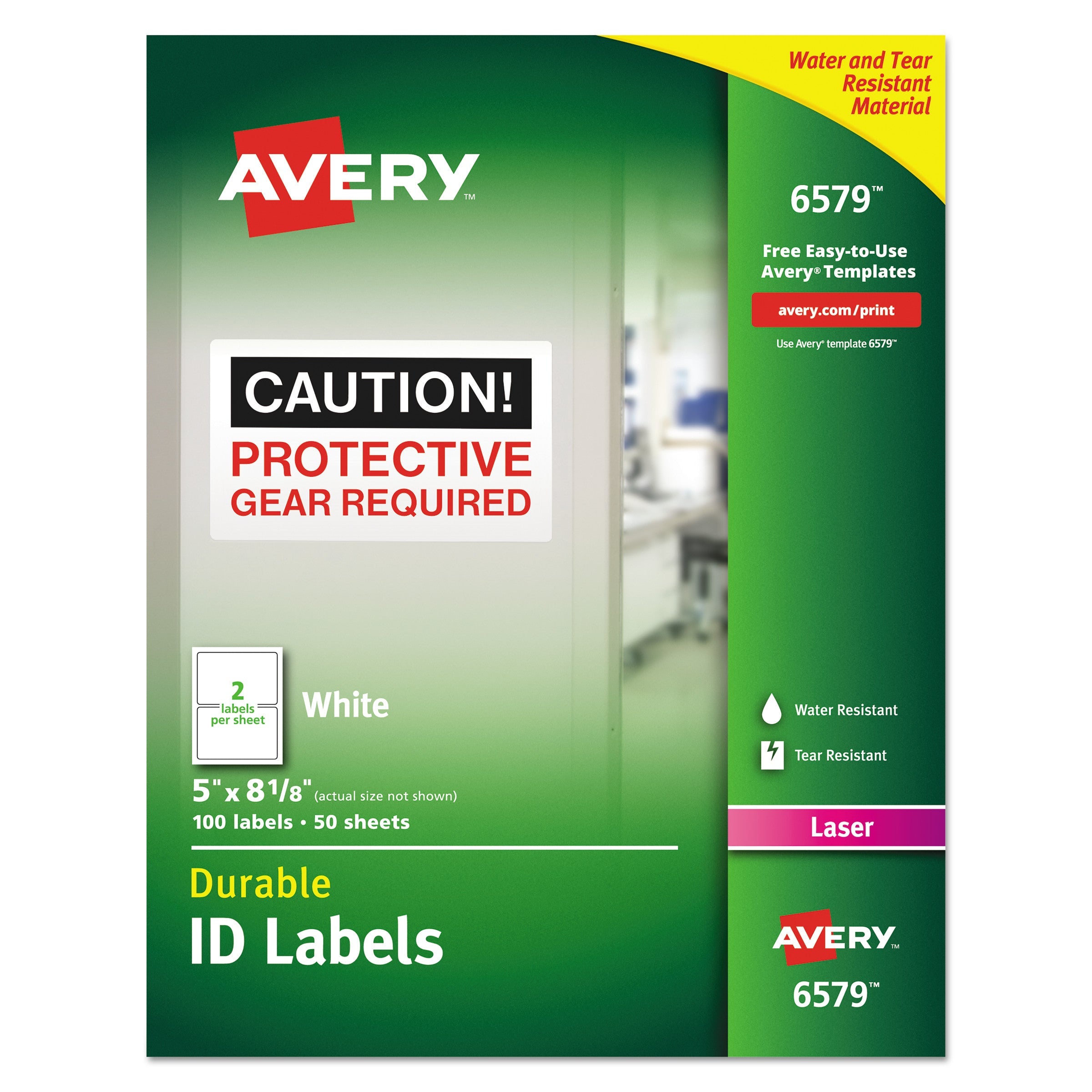 Durable Permanent ID Labels | 5x8.13 | 100/pk