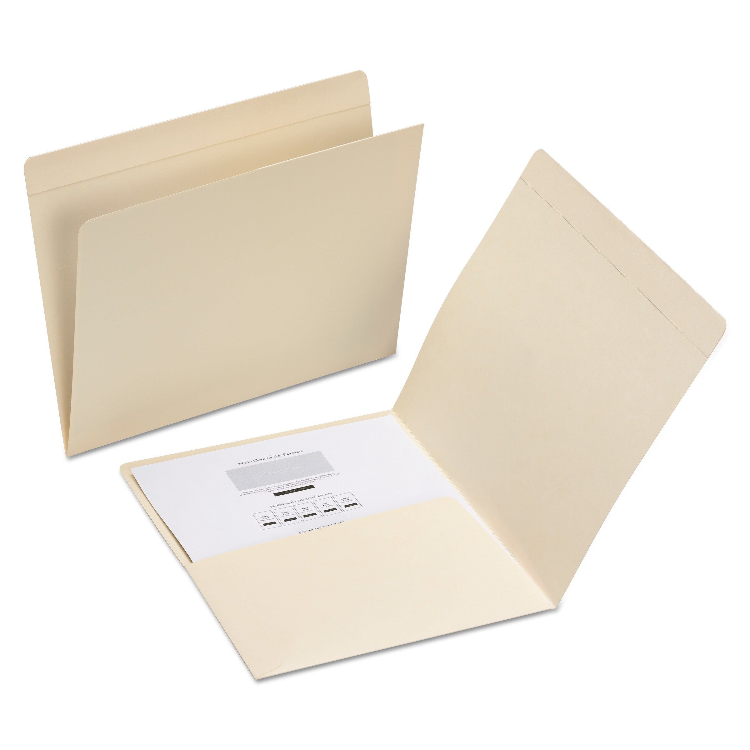 Smead Top Tab File Folders with Inside Pocket, Straight Tabs, Letter Size, Manila, 50/Box