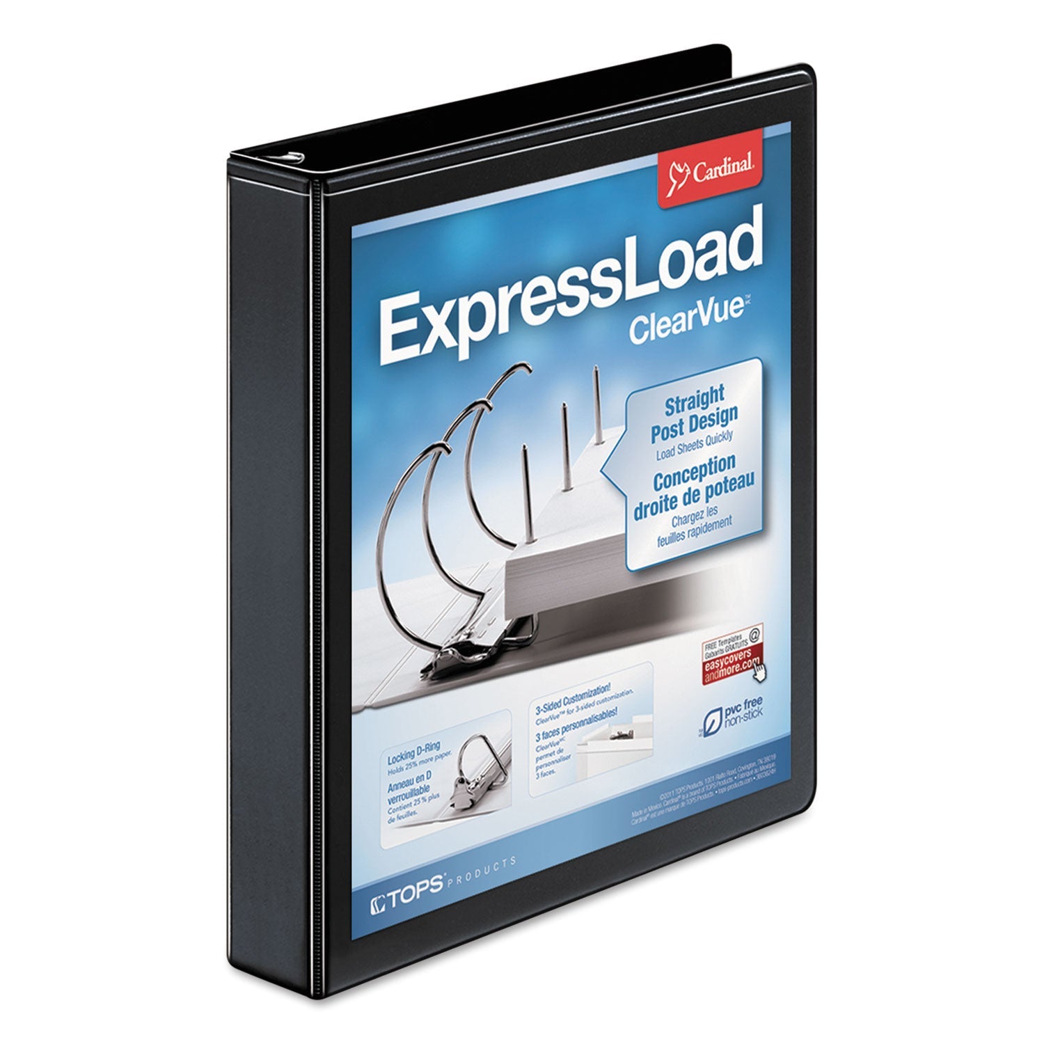 Expressload D-Ring Binder | 1.5", Black, Cardinal®