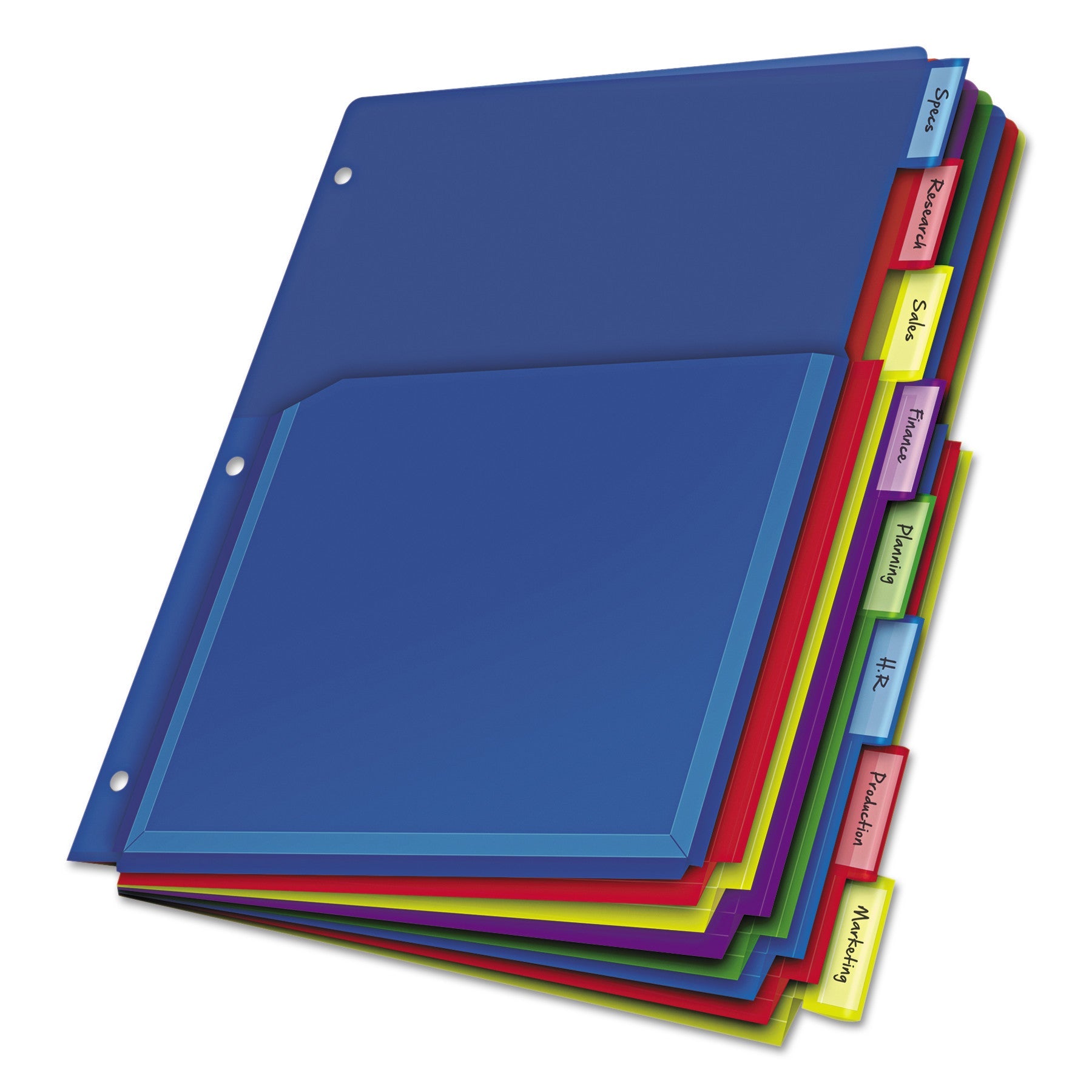 Expanding Pocket Index Dividers | 8-Tab, Assorted