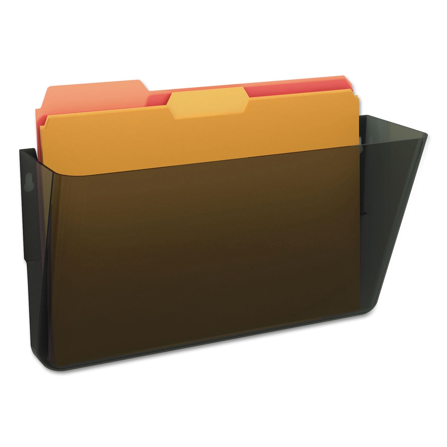 deflecto® DocuPocket Stackable Wall Pocket, Letter Size, 13" x 4", Smoke