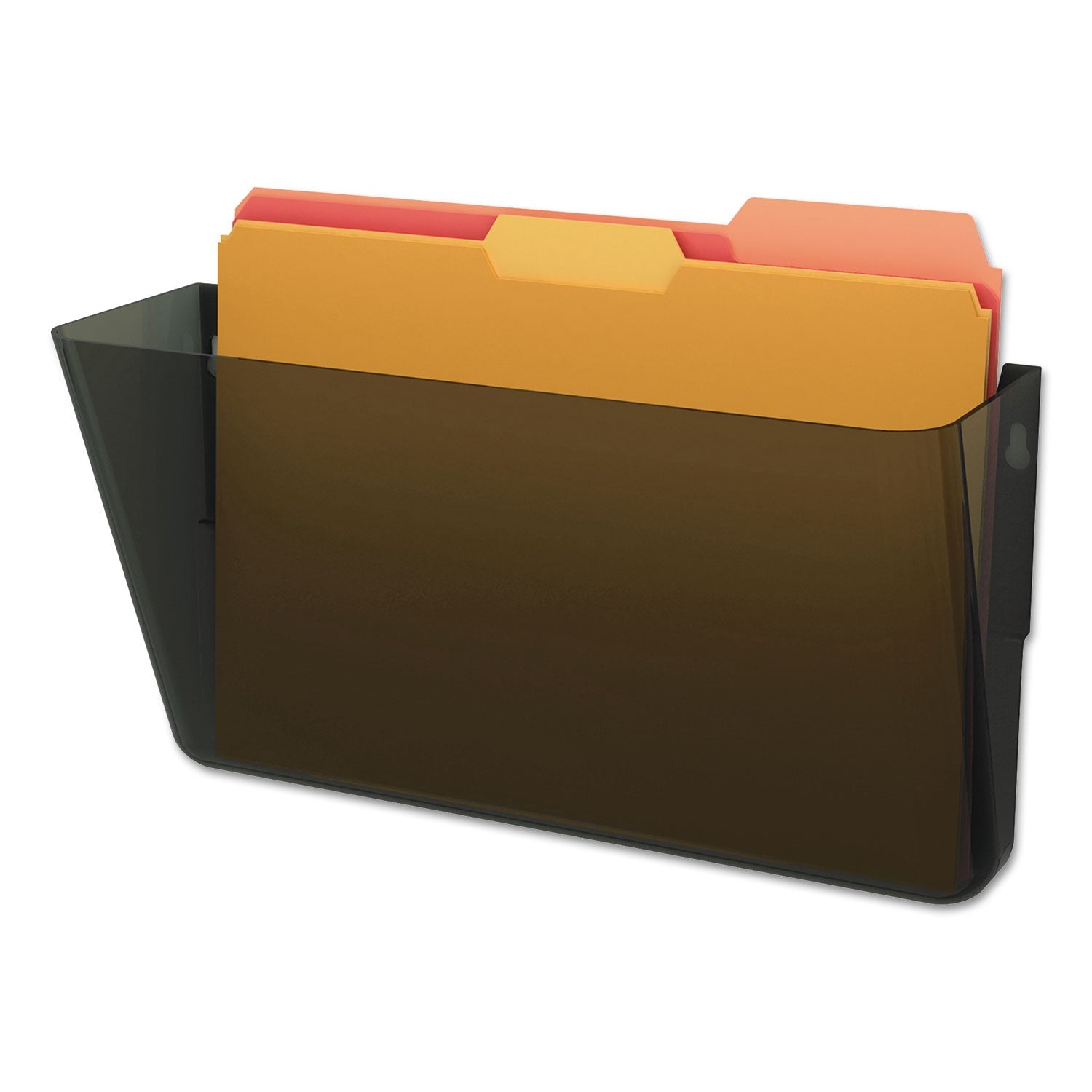 deflecto® DocuPocket Stackable Wall Pocket, Letter Size, 13" x 4", Smoke