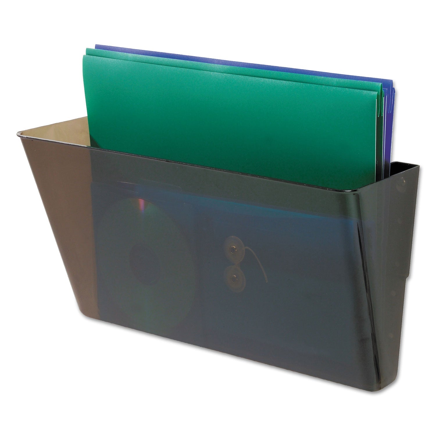 deflecto® DocuPocket Stackable Wall Pocket, Letter Size, 13" x 4", Smoke