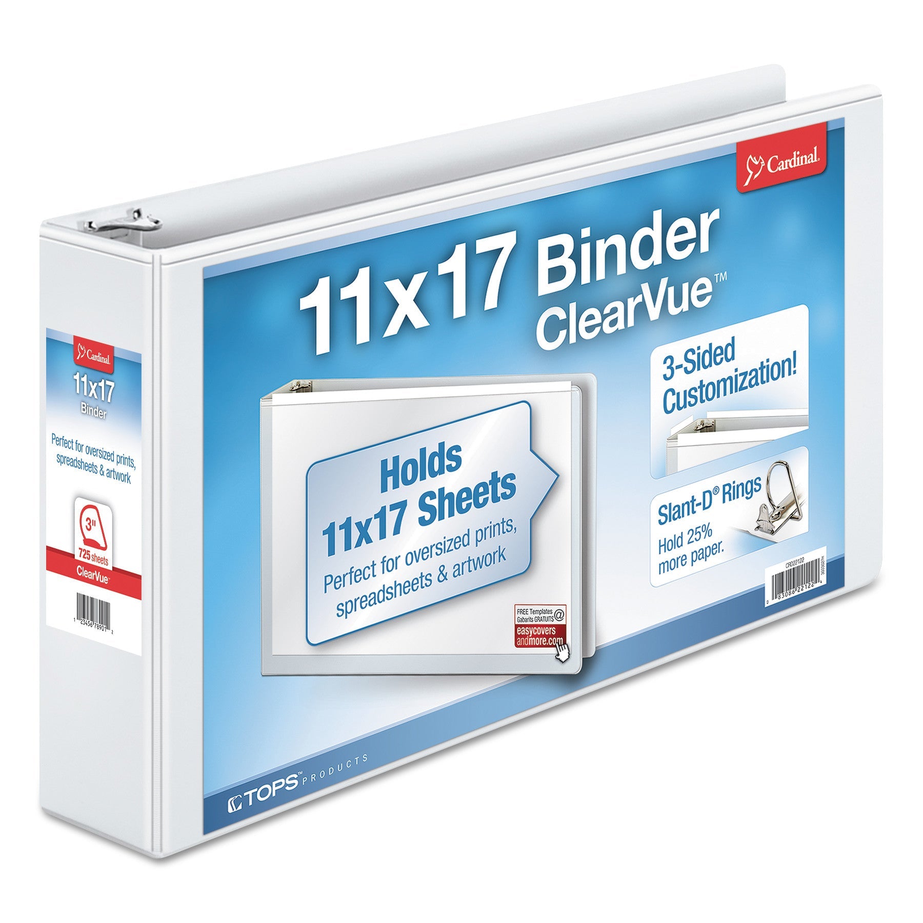 Cardinal Clearvue Slant-D Ring Binder | 11x17