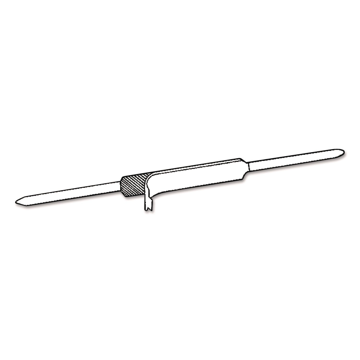 ACCO Self-Adhesive Two-Prong Paper Fastener Bases, 2" Capacity, 2.75" Center to Center, Matte Steel, 100/Box