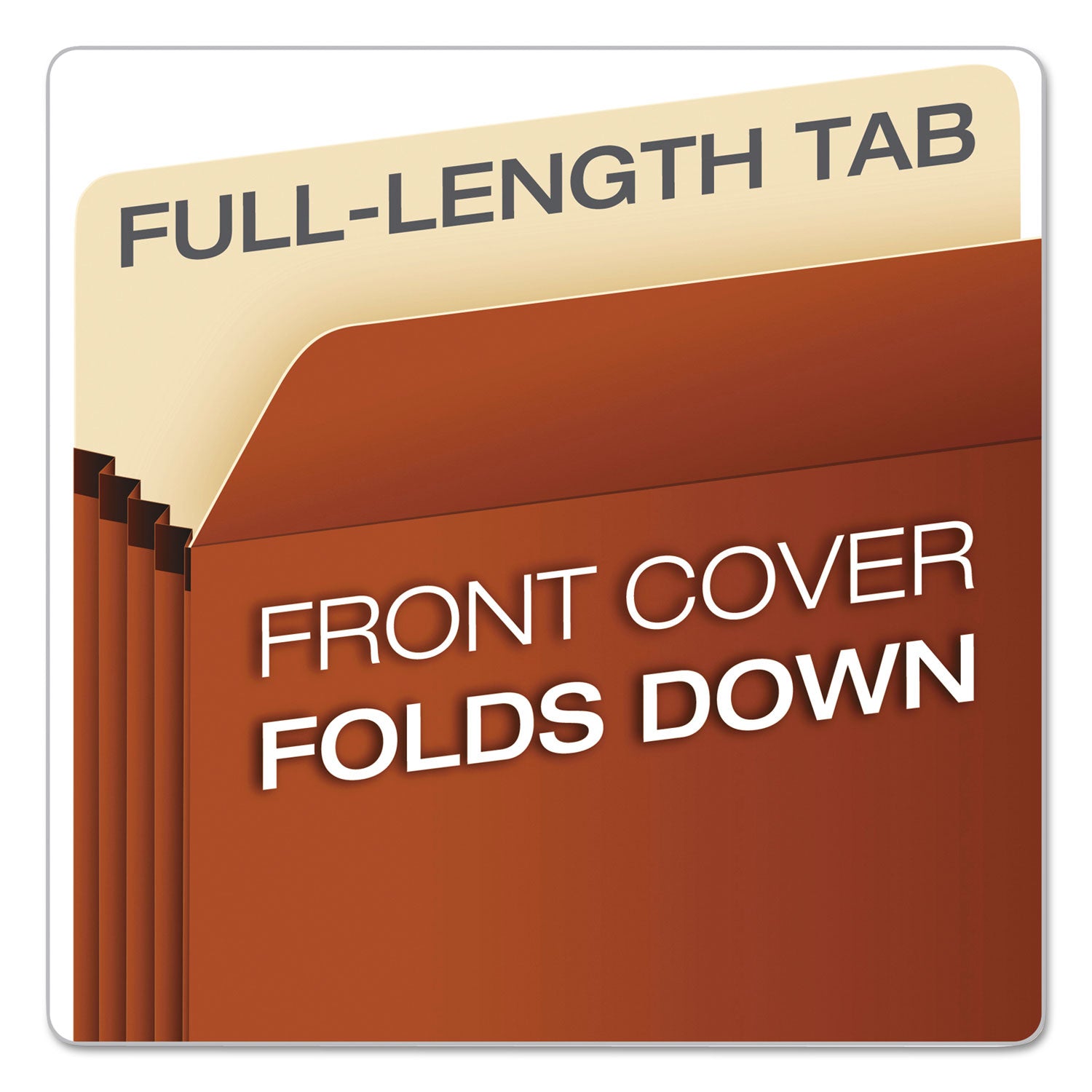 Pendaflex® Standard Expanding File Pockets, 5.25" Expansion, Letter Size, Redrope, 10/Box