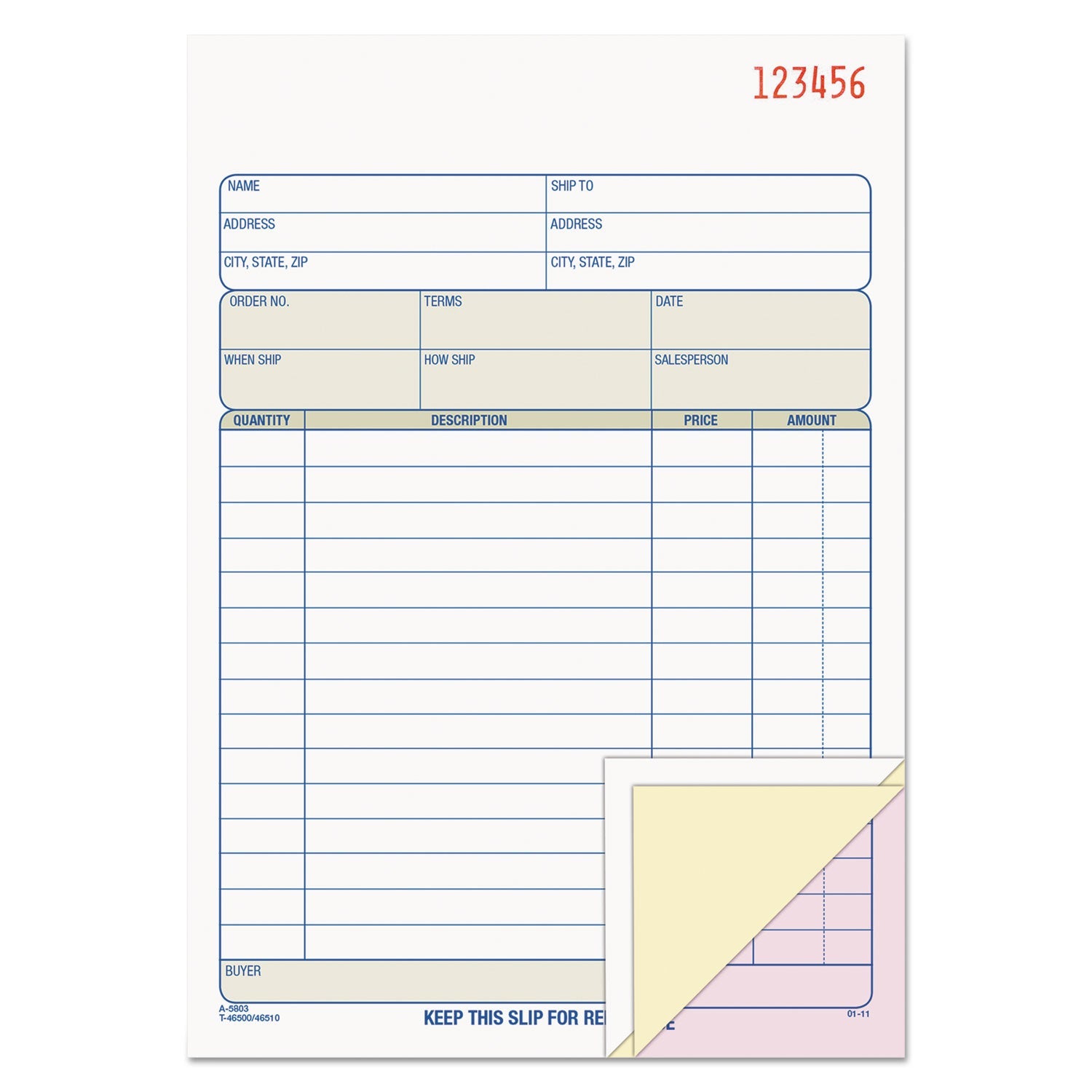 Sales Order Book | 3-Part Carbonless, TOPS™
