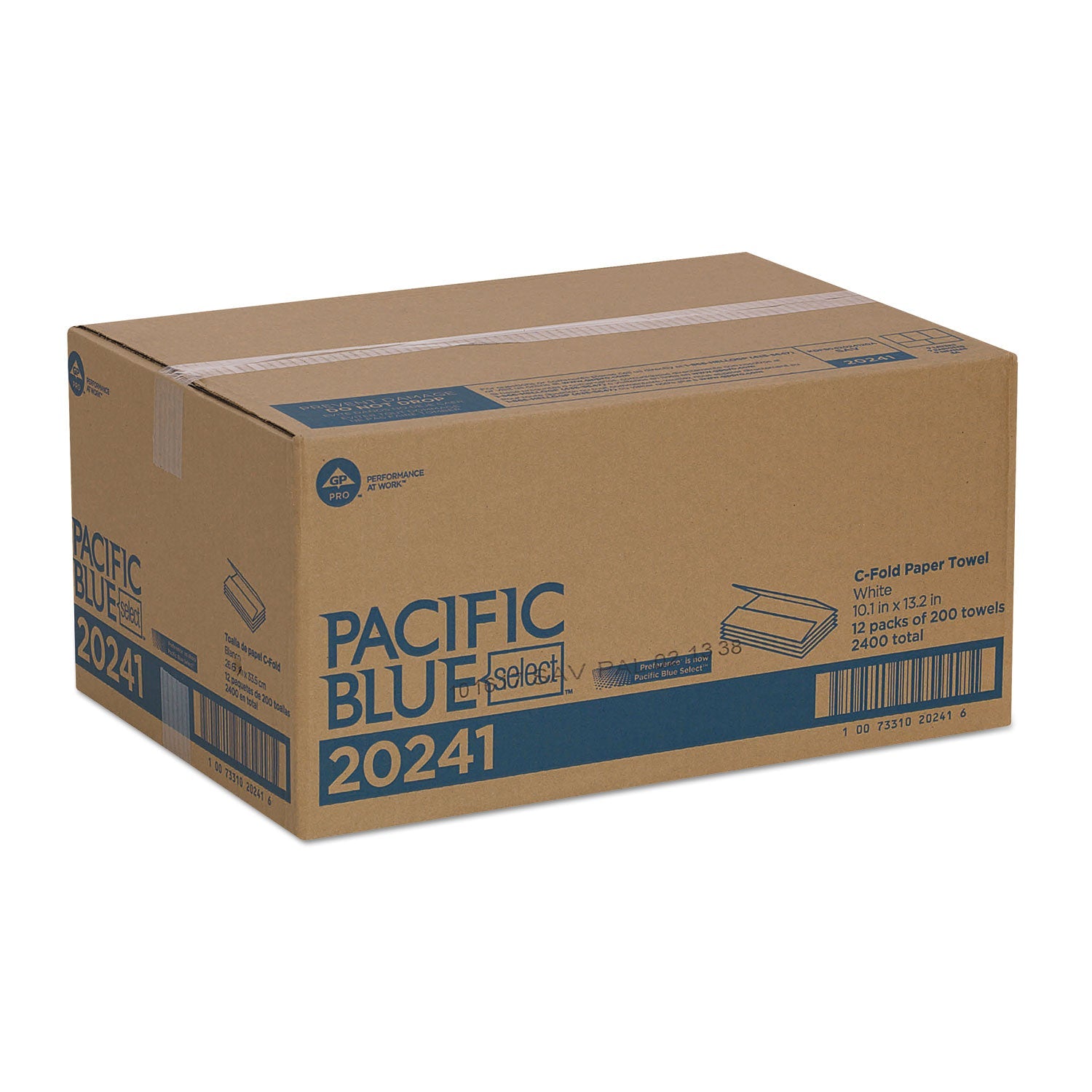 Georgia Pacific® Professional Pacific Blue Select C-Fold Paper Towel, 1-Ply, 10.1 x 10.1, White, 200/Pack, 12 Packs/Carton