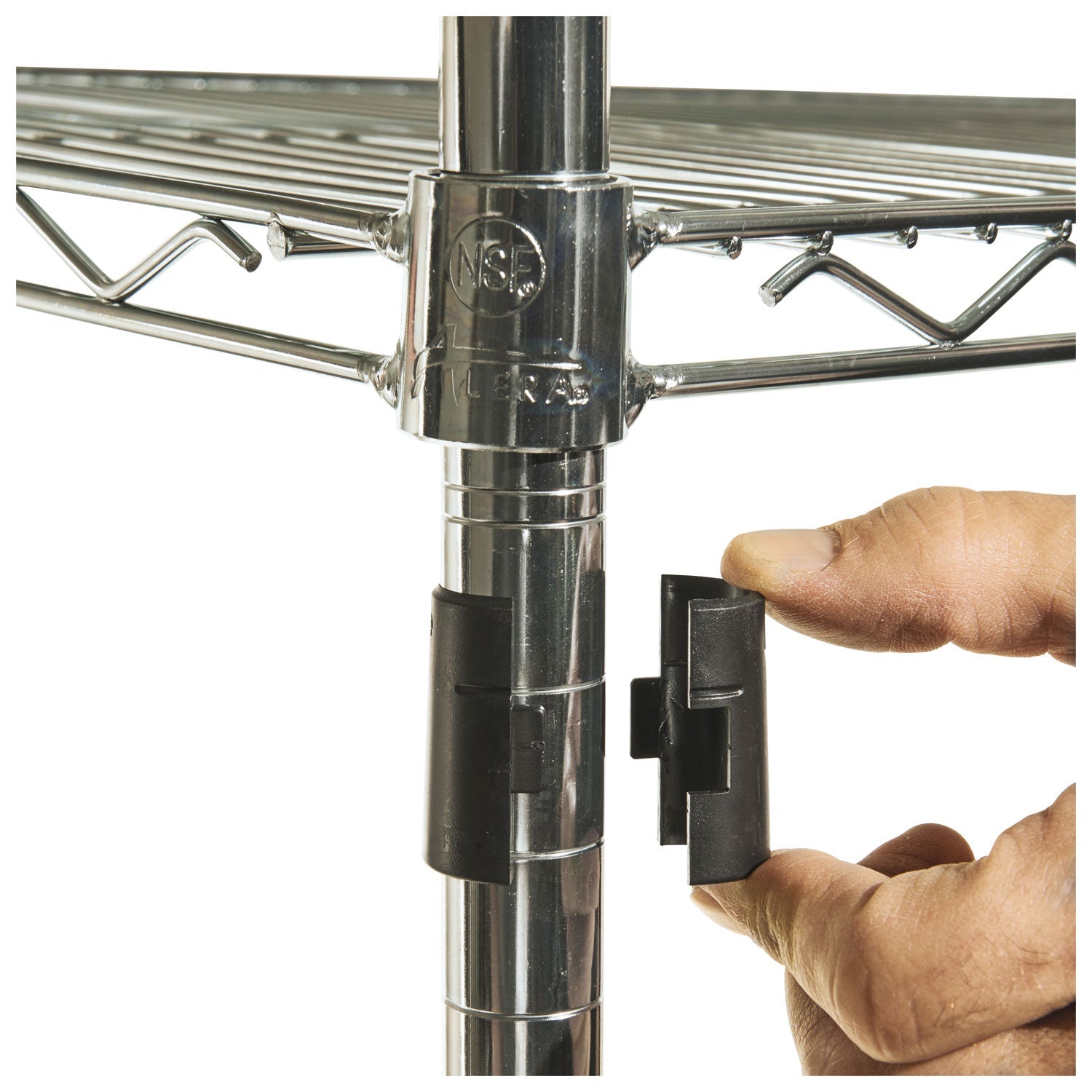 Alera® NSF Certified Industrial Four-Shelf Wire Shelving Kit, 48w x 24d x 72h, Silver