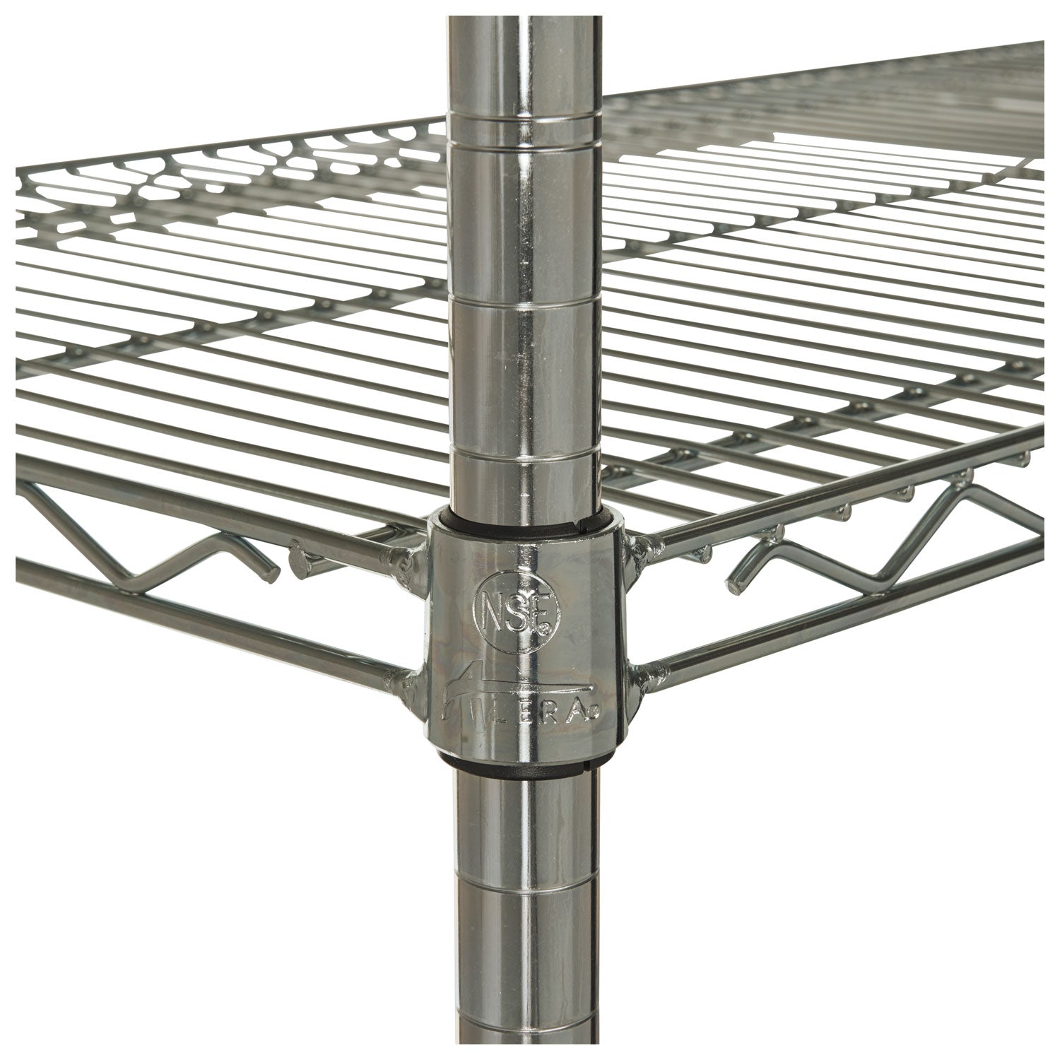 Alera® NSF Certified Industrial Four-Shelf Wire Shelving Kit, 48w x 24d x 72h, Silver