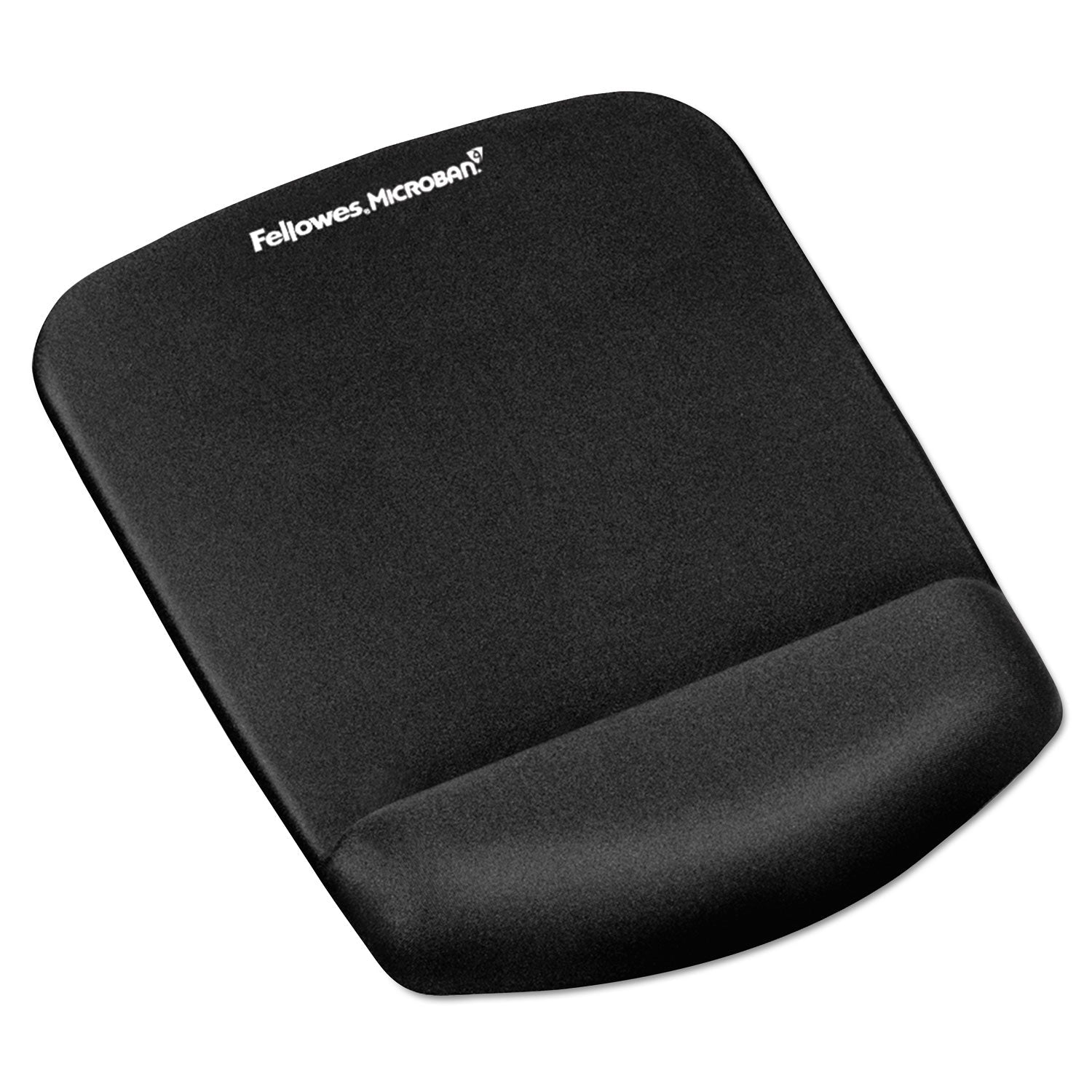 Fellowes® PlushTouch Mouse Pad with Wrist Rest, 7.25 x 9.38, Black