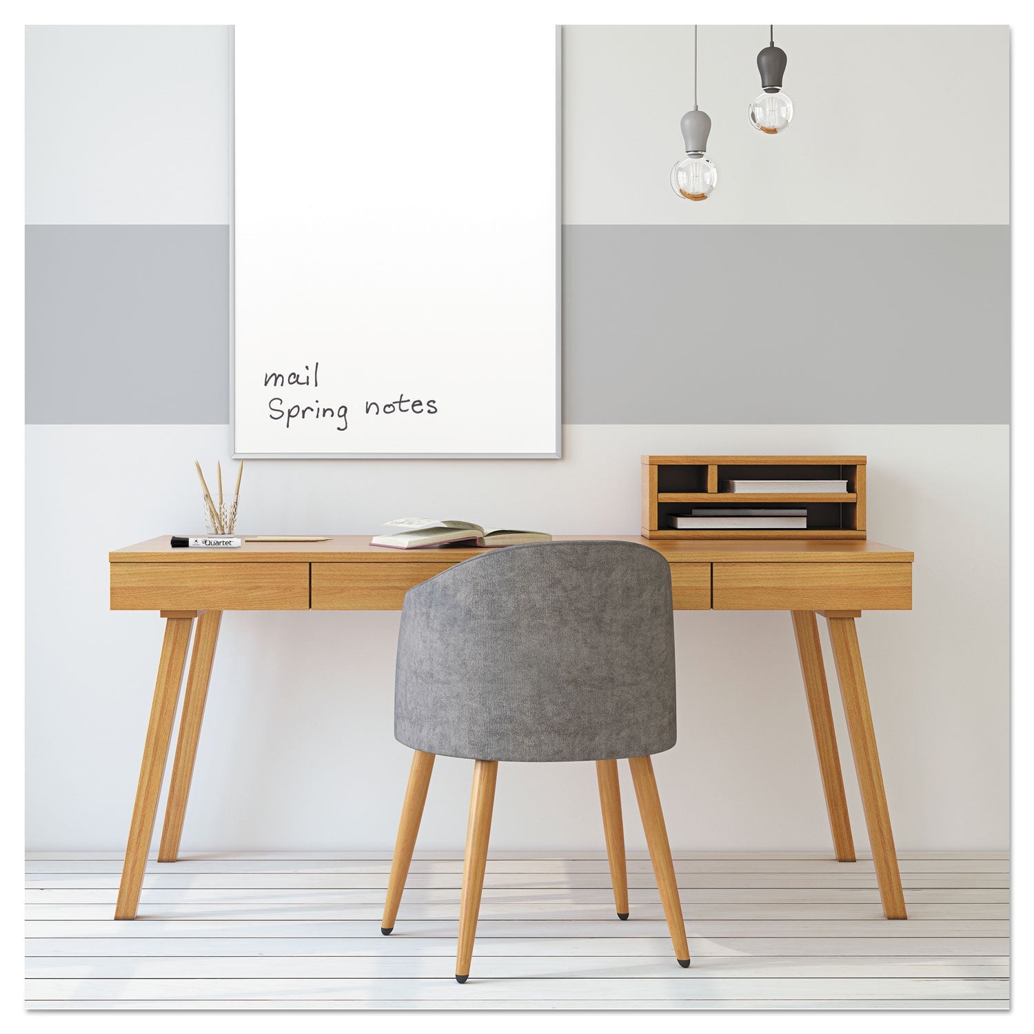 Quartet® Dry Erase Board, 36" x 24", White Surface, Satin Aluminum Frame
