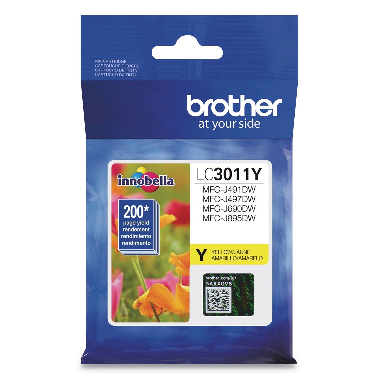 Yellow Ink Cartridge | Brother LC3011Y, 200-Yield