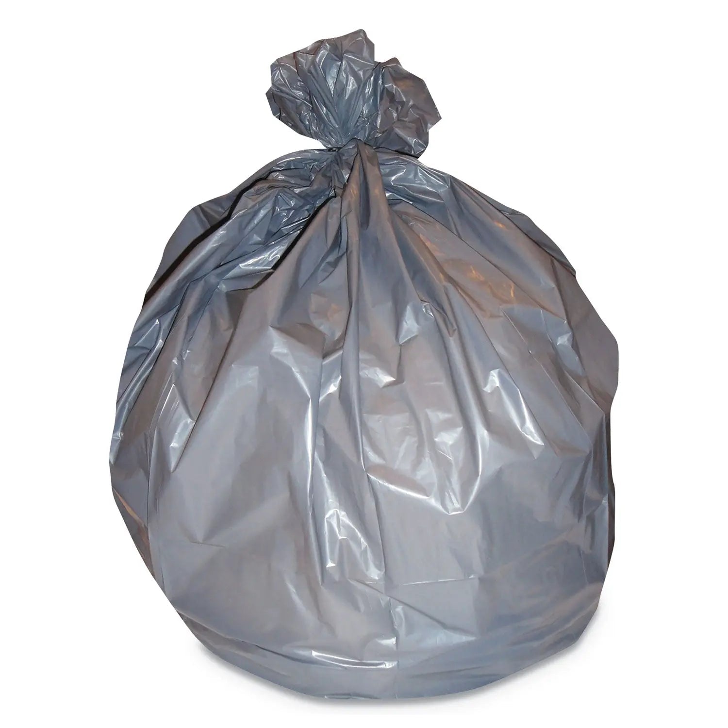 Heritage Linear Low-Density Can Liners, 56 Gal, 1.7 Mil, 43" X 48", Silver, 50/carton
