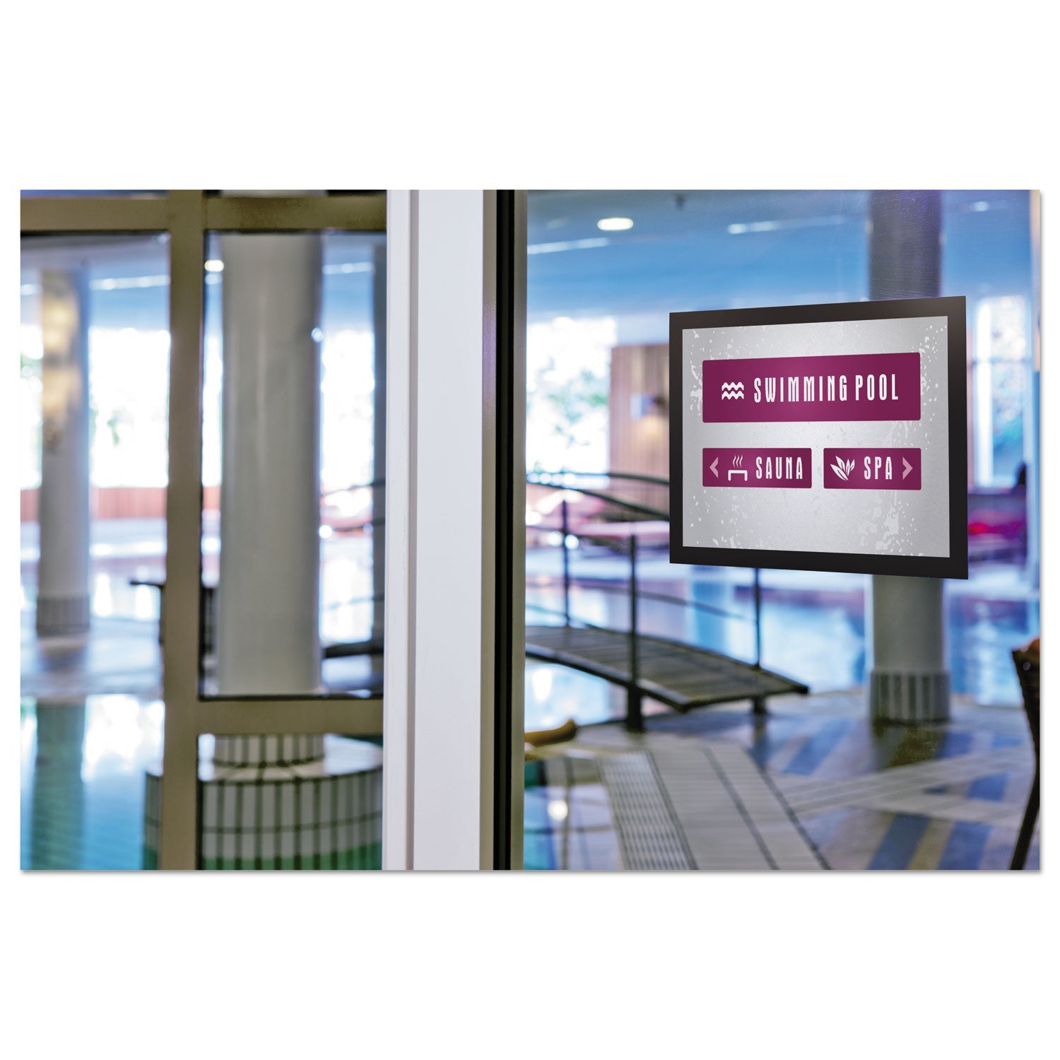 Durable® DURAFRAME Sign Holder, 8.5 x 11, Black Frame, 2/Pack
