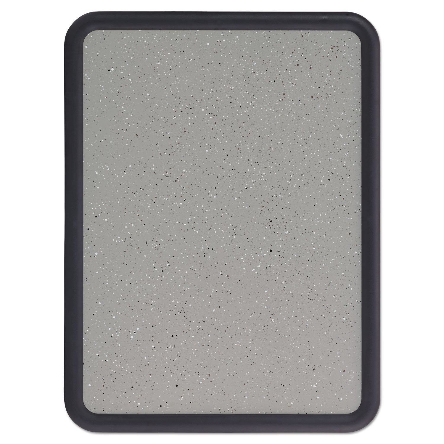 Quartet® Contour Granite Board, 36" x 24", Granite Gray Surface, Black Plastic Frame