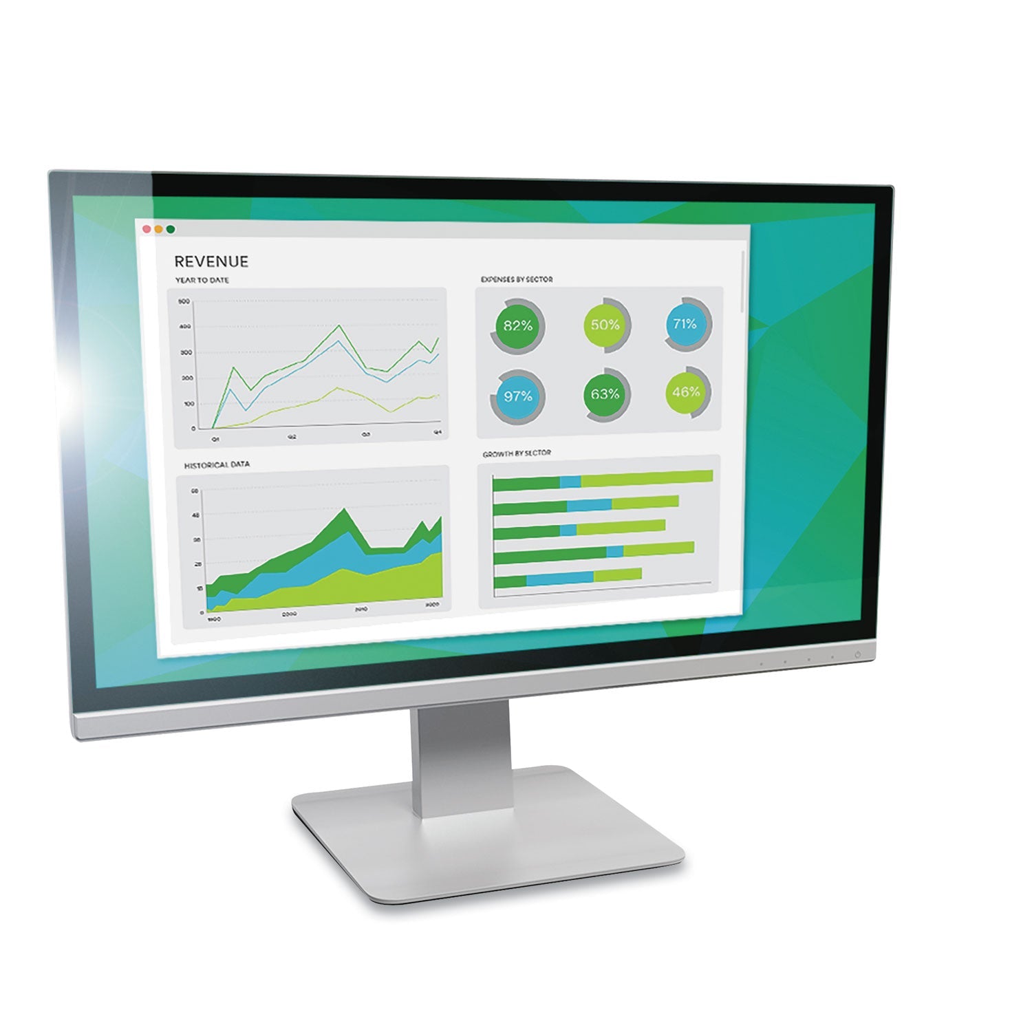 3M™ Antiglare Frameless Filter for 23.8" Widescreen Flat Panel Monitor, 16:9 Aspect Ratio