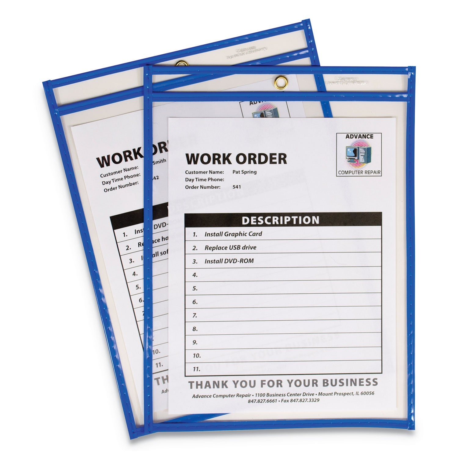 C-Line Stitched Shop Ticket Holders | 9x12 Clear