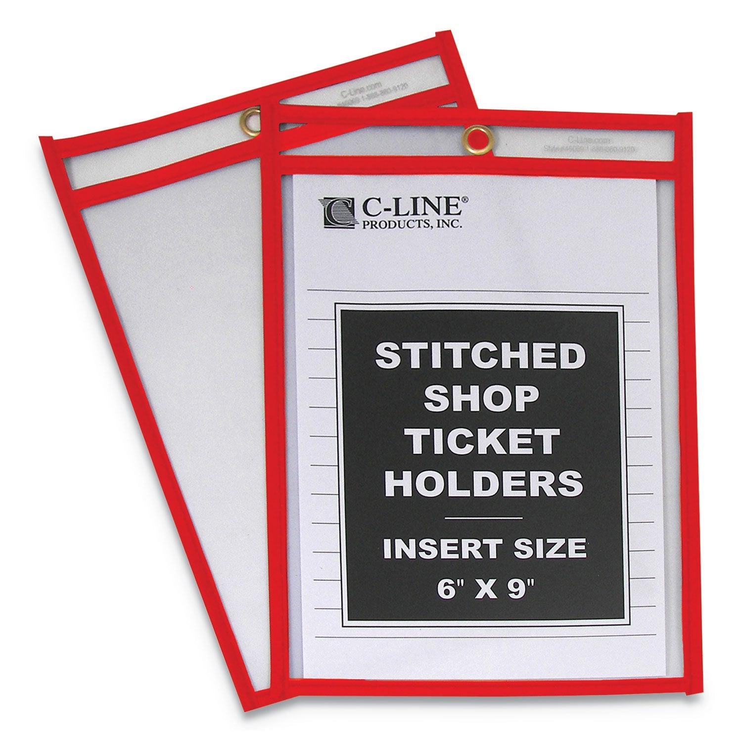 C-Line Stitched Shop Ticket Holders | 6x9 Clear