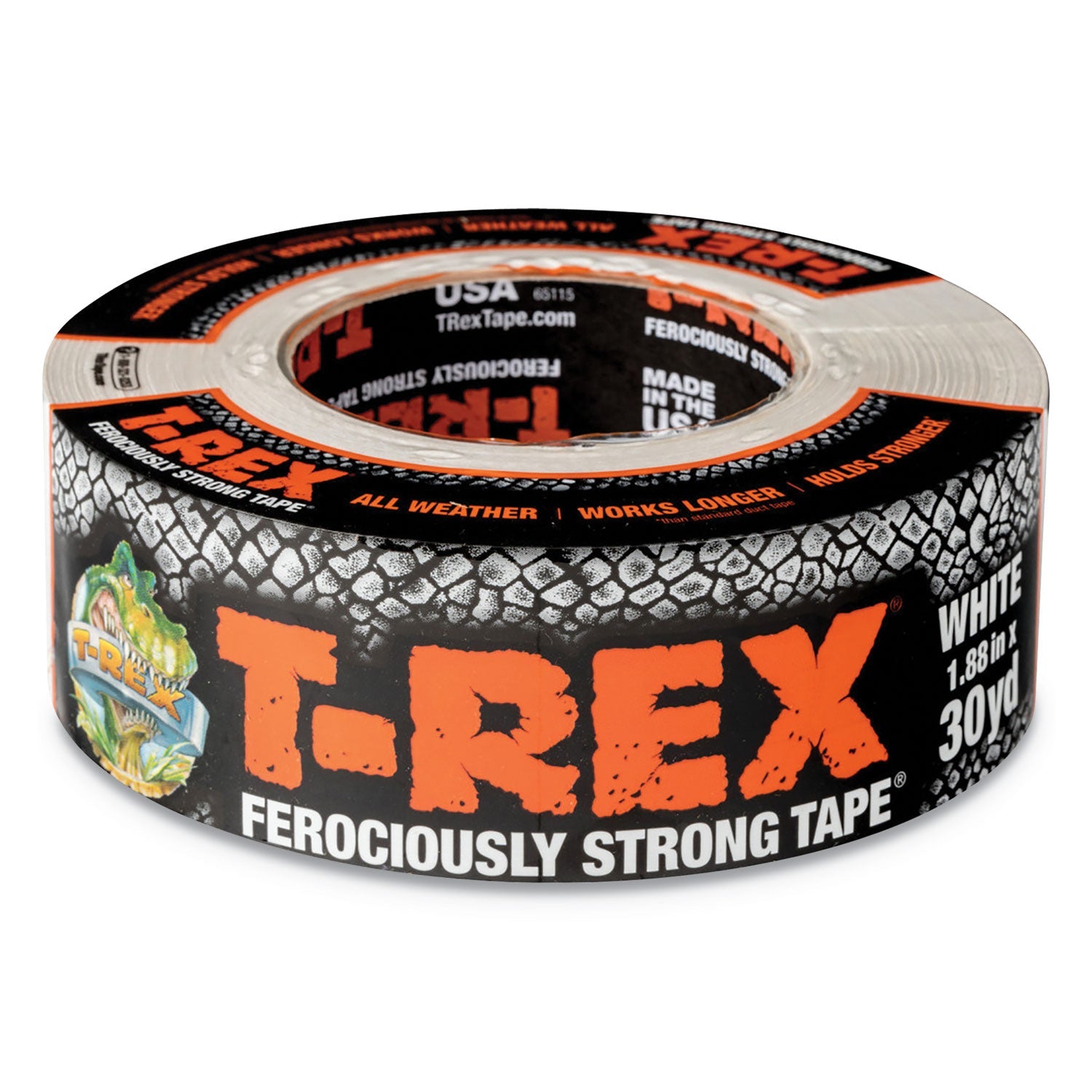 T-REX® Duct Tape, 3" Core, 1.88" X 30 Yds, White - Bloom Skins