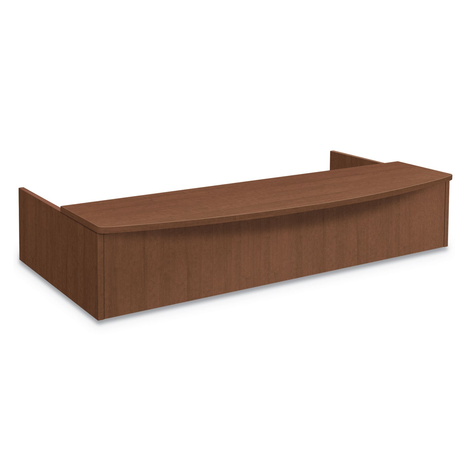 HON® Foundation Reception Station With Bow Front, 72" X 36" X 14.25", Shaker Cherry