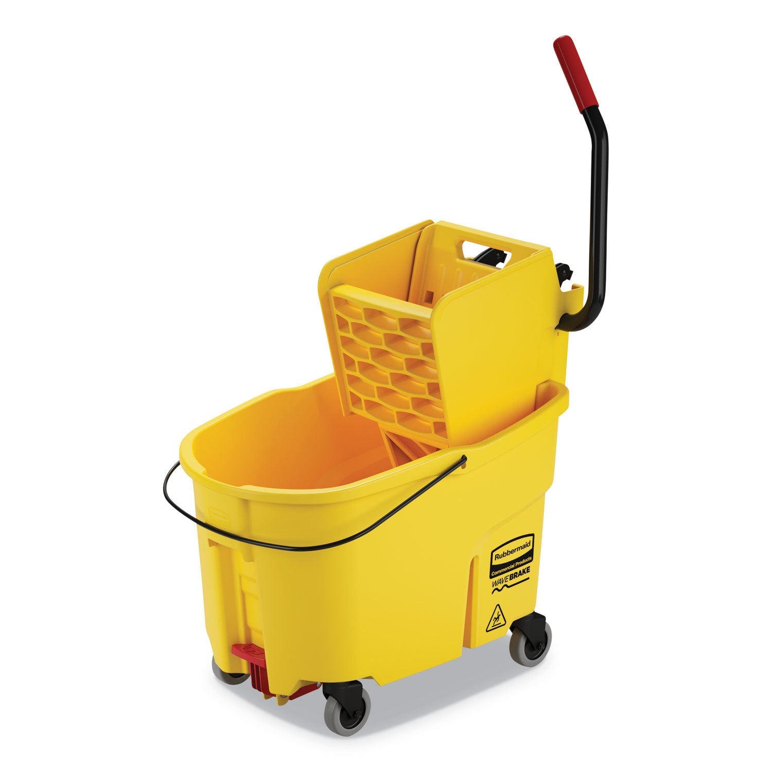 Rubbermaid® Commercial Wavebrake 2.0 Bucket/wringer Combos, Side-Press, 44 Qt, Plastic, Yellow