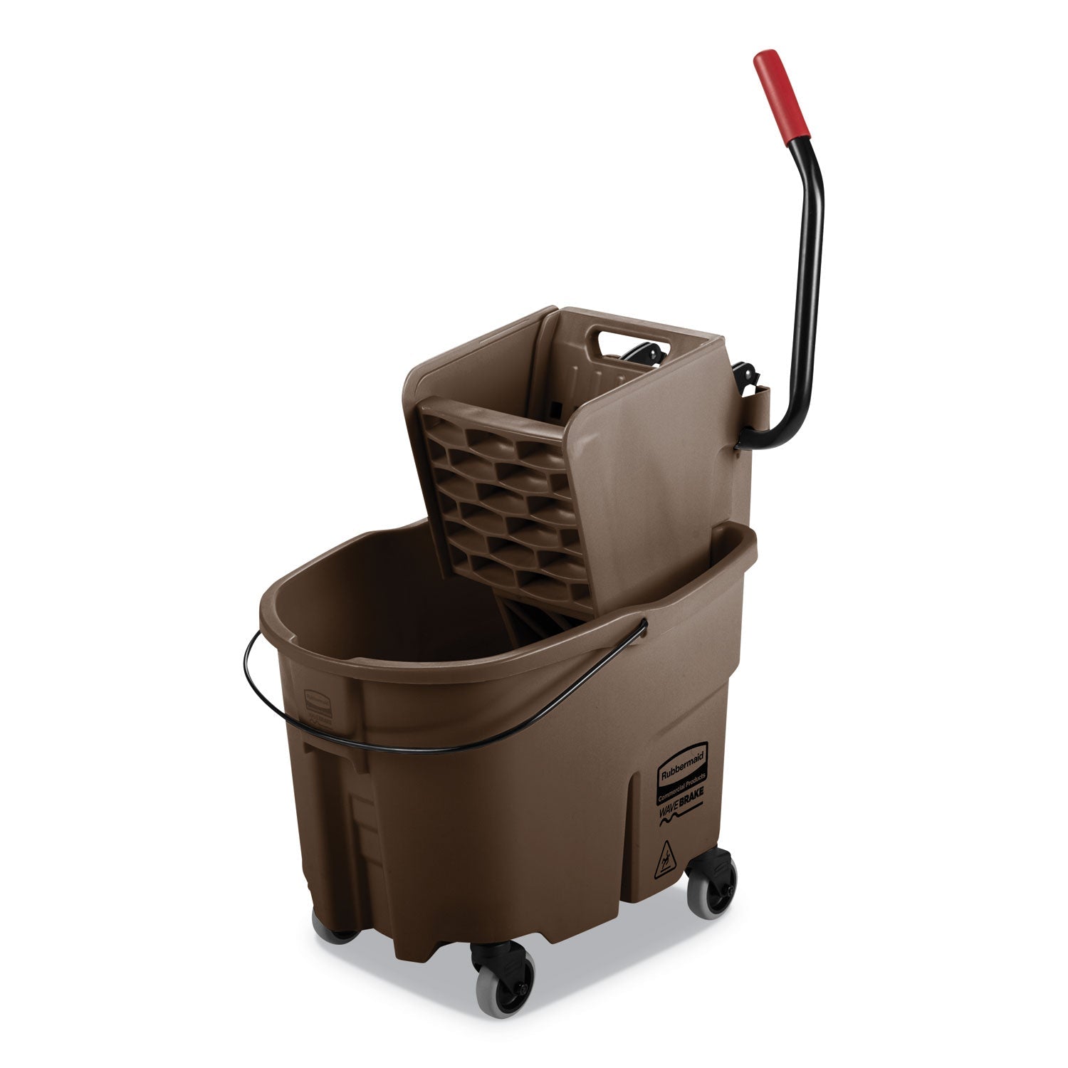 Wavebrake Mop Bucket | Side-Press, 35 Qt, Brown