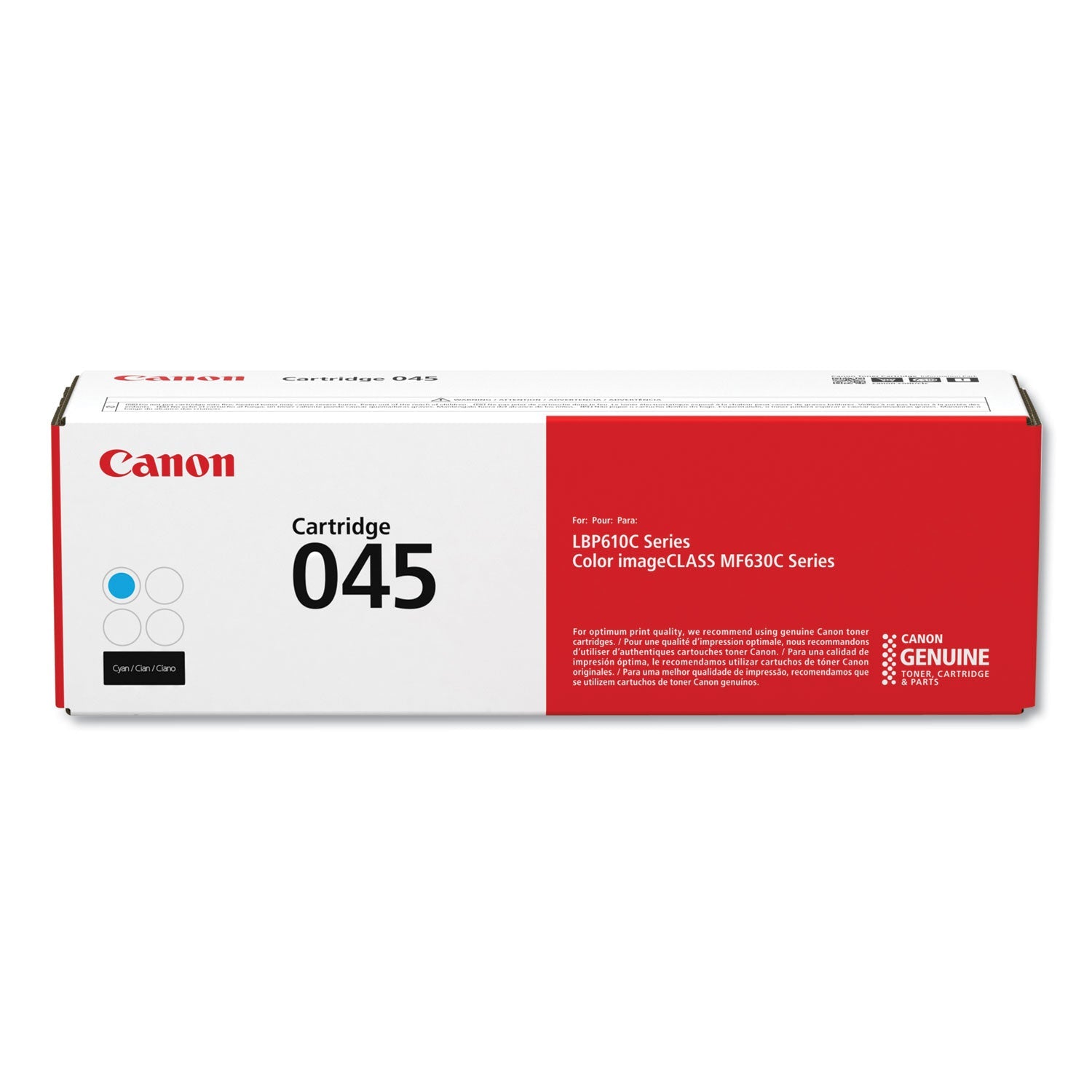 Canon® 1241c001 (045) Toner, 1,300 Page-Yield, Cyan