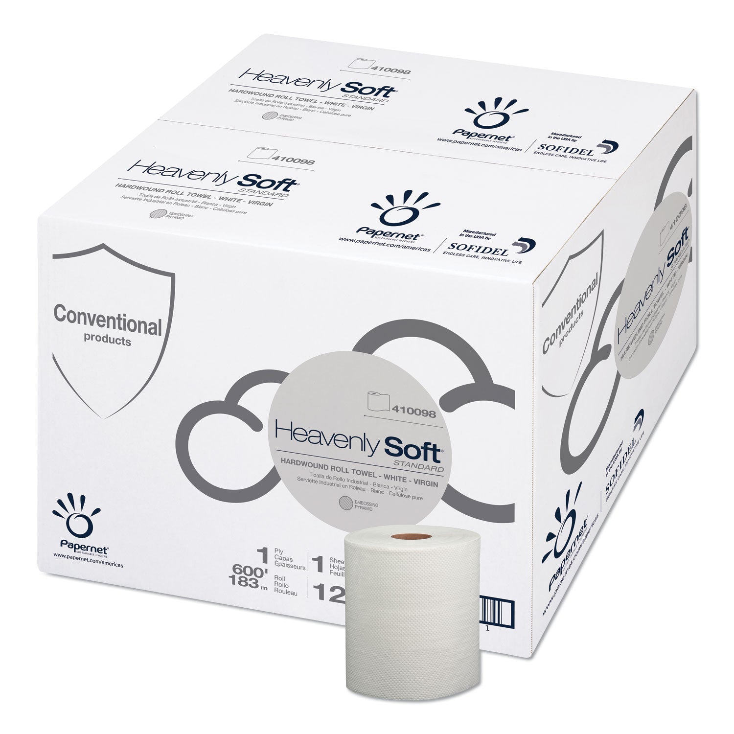 Heavenly Soft Hardwound Paper Towel | 600ft, Wht