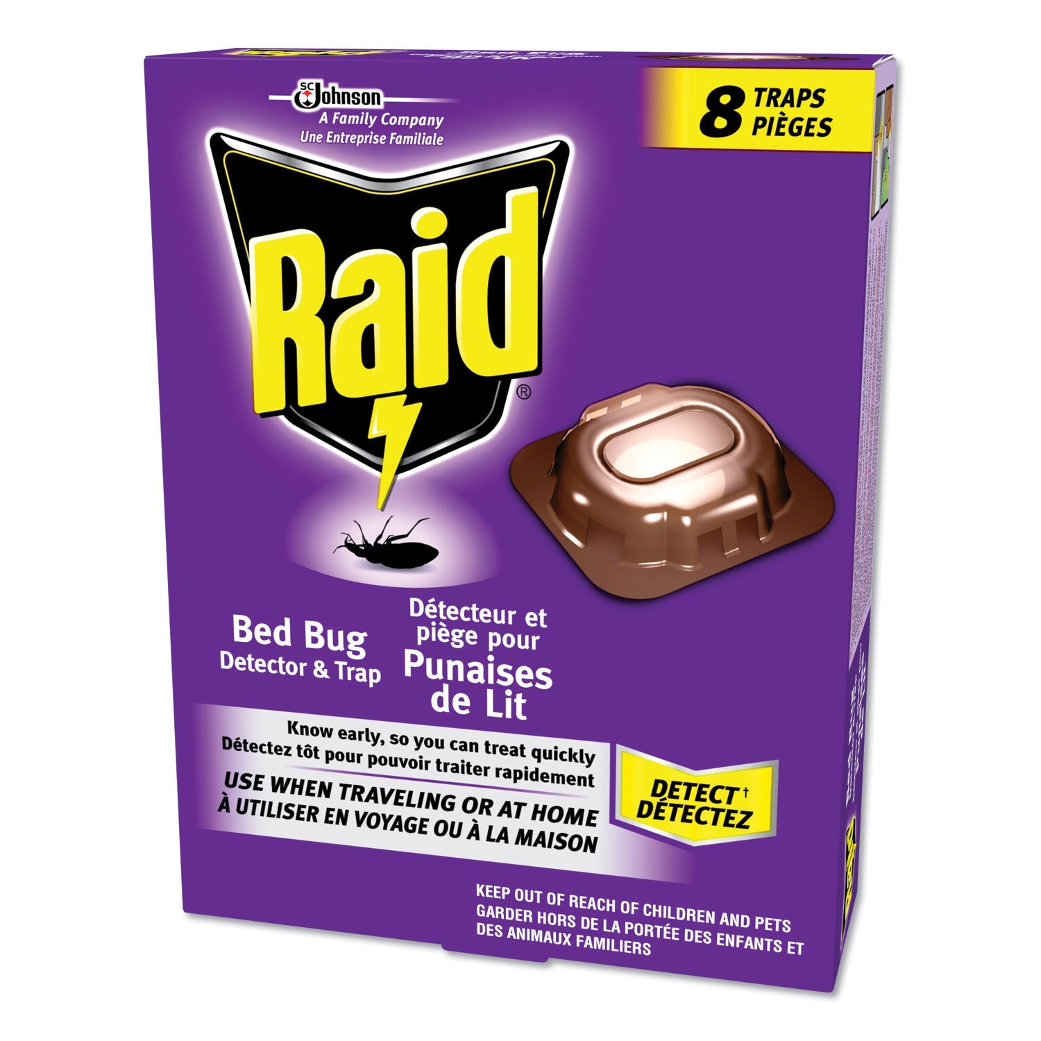 Bed Bug Detector and Trap | Raid® 8-Pack 6-Carton