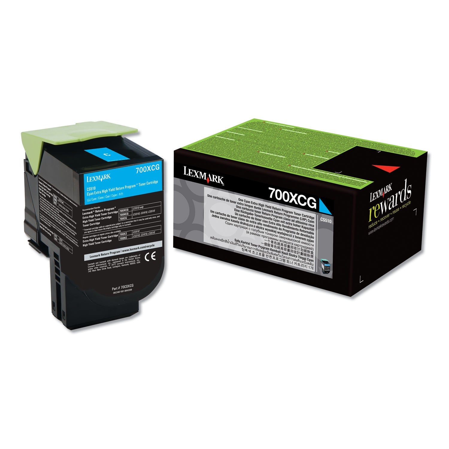 Lexmark 70c0xcg Toner | Extra High-Yield Cyan, TAA