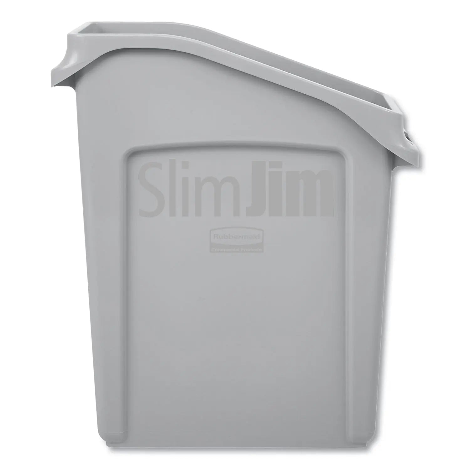 Rubbermaid® Commercial Slim Jim Under-Counter Container, 13 Gal, Polyethylene, Gray