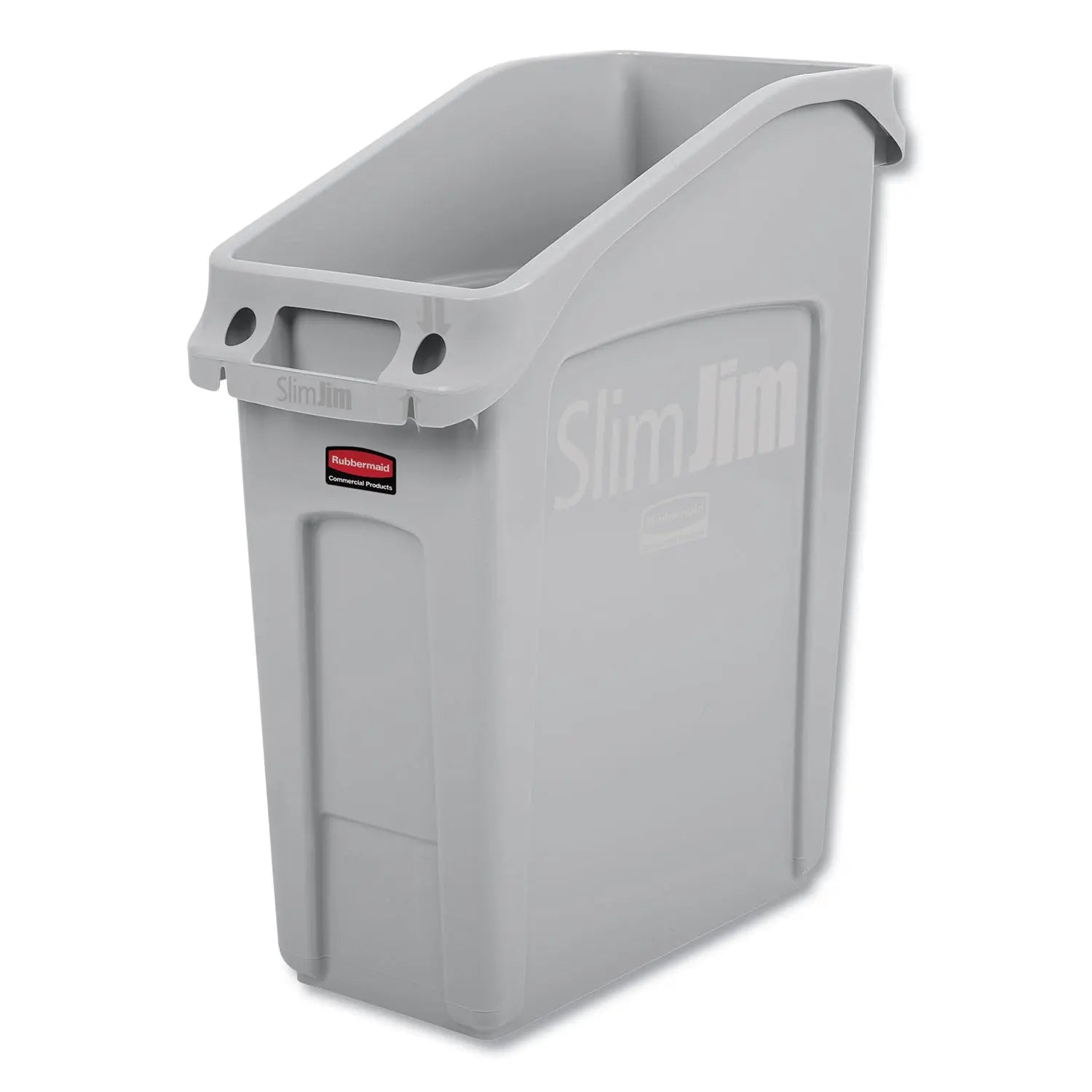Rubbermaid® Commercial Slim Jim Under-Counter Container, 13 Gal, Polyethylene, Gray