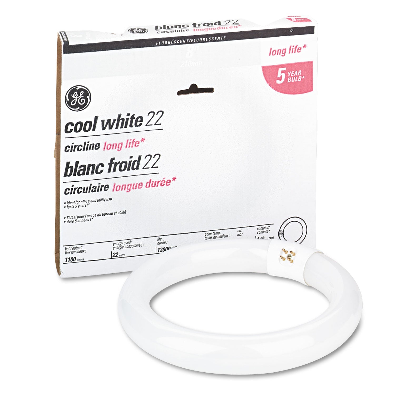 GE T9 Circline Fluorescent Bulb | 22W Cool White