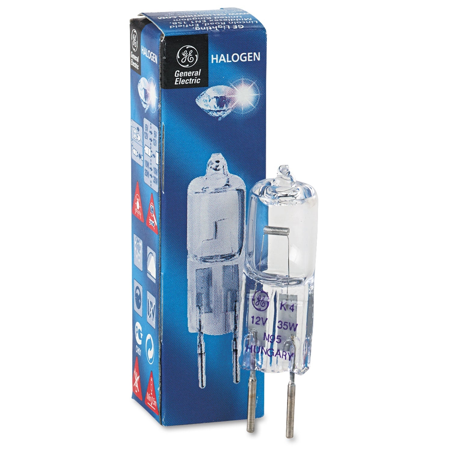 GE Halogen Bi-Pin T3 Light Bulb | 35W Clear
