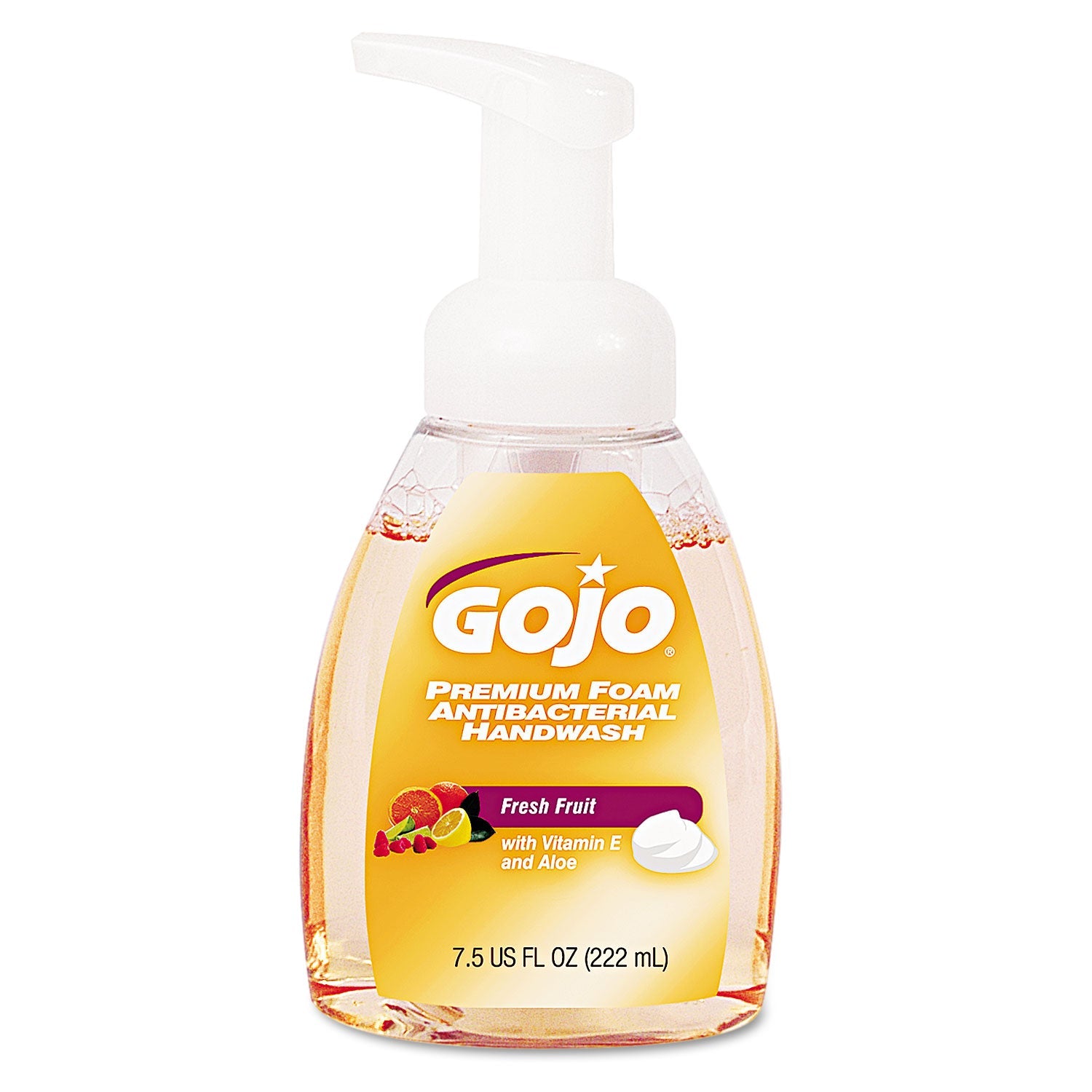 GOJO® TFX Premium Foam Antibacterial Hand Wash, Refill for GOJO TFX Touch-Free Dispenser, Fresh Fruit Scent, 7.5 oz