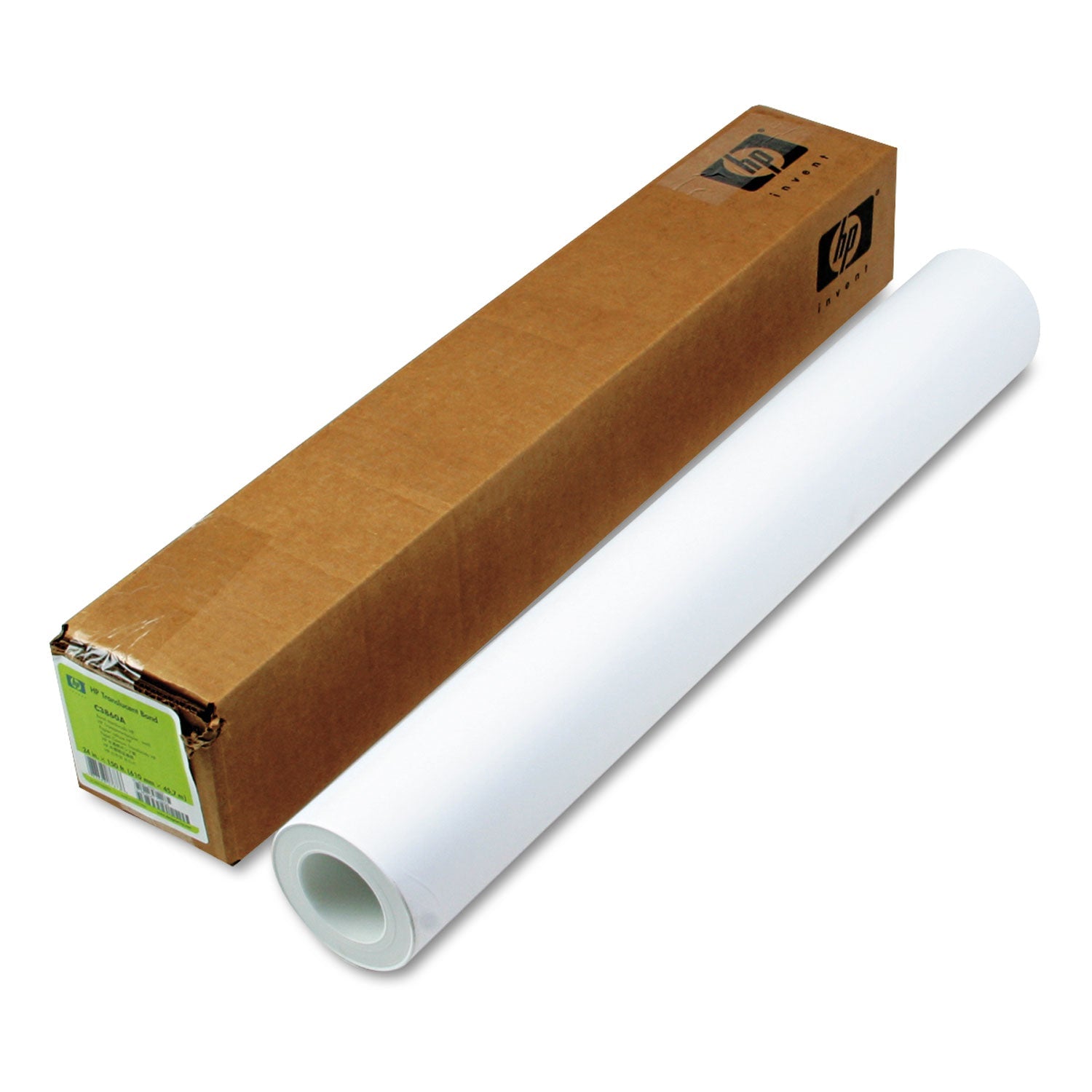 HP Designjet Large Format Paper For Inkjet Prints, 3 Mil, 24" X 150 Ft, Translucent
