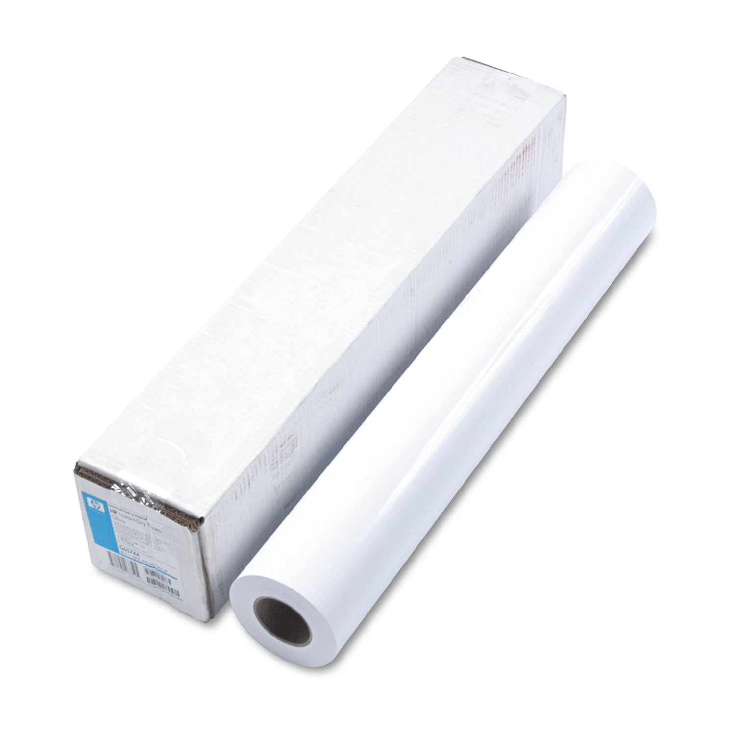 HP Designjet Large Format Paper For Inkjet Prints, 7 Mil, 24" X 100 Ft, Gloss White