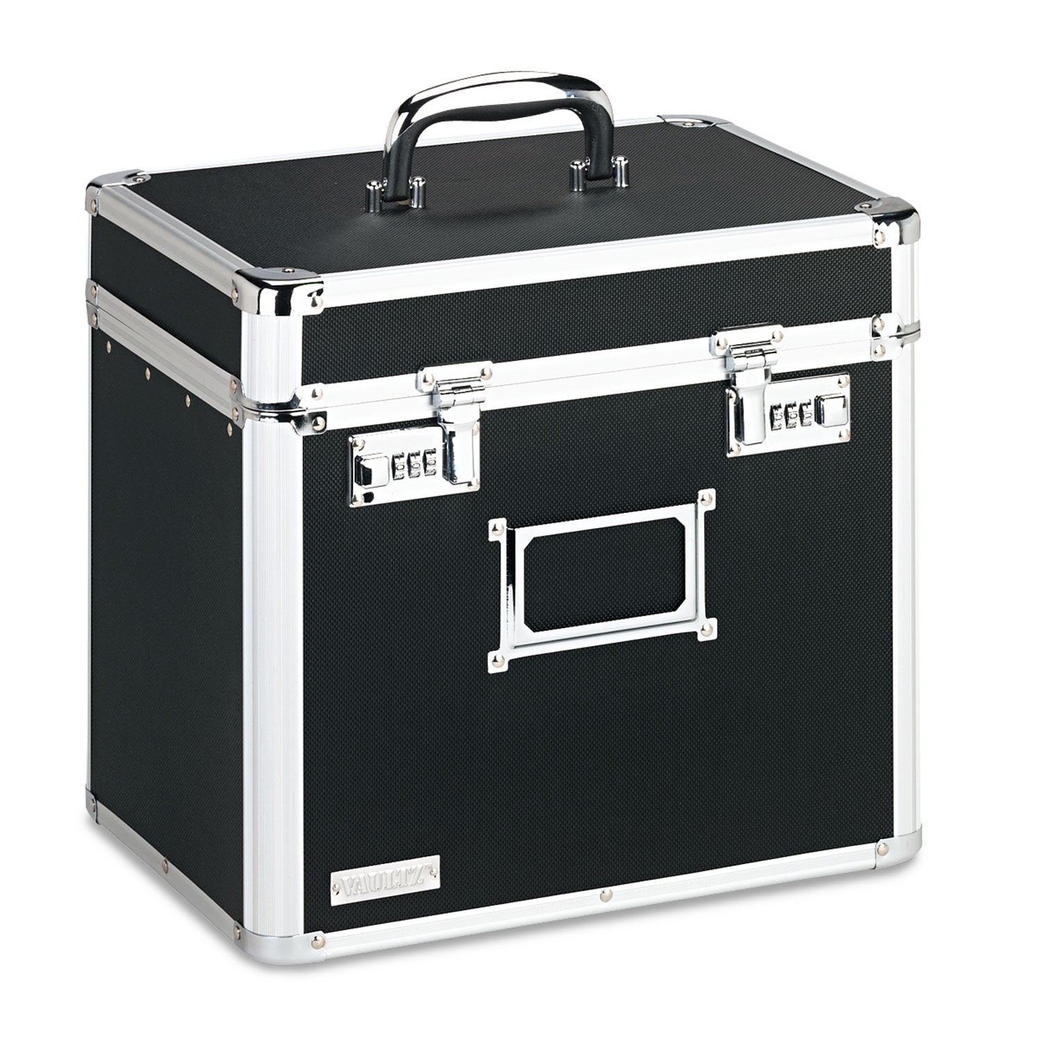 Vaultz® Locking File Chest, Letter Files, 13.5" X 10.5" X 13.25", Black