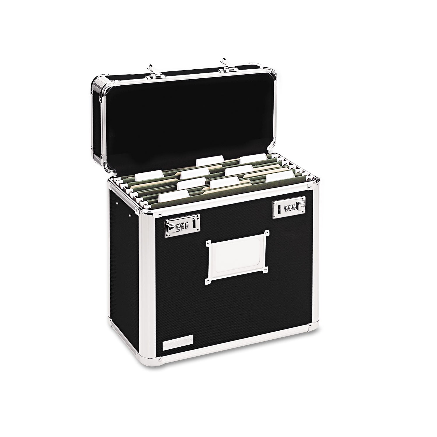 Vaultz® Locking File Chest, Letter Files, 13.75" X 7.25" X 12.25", Black