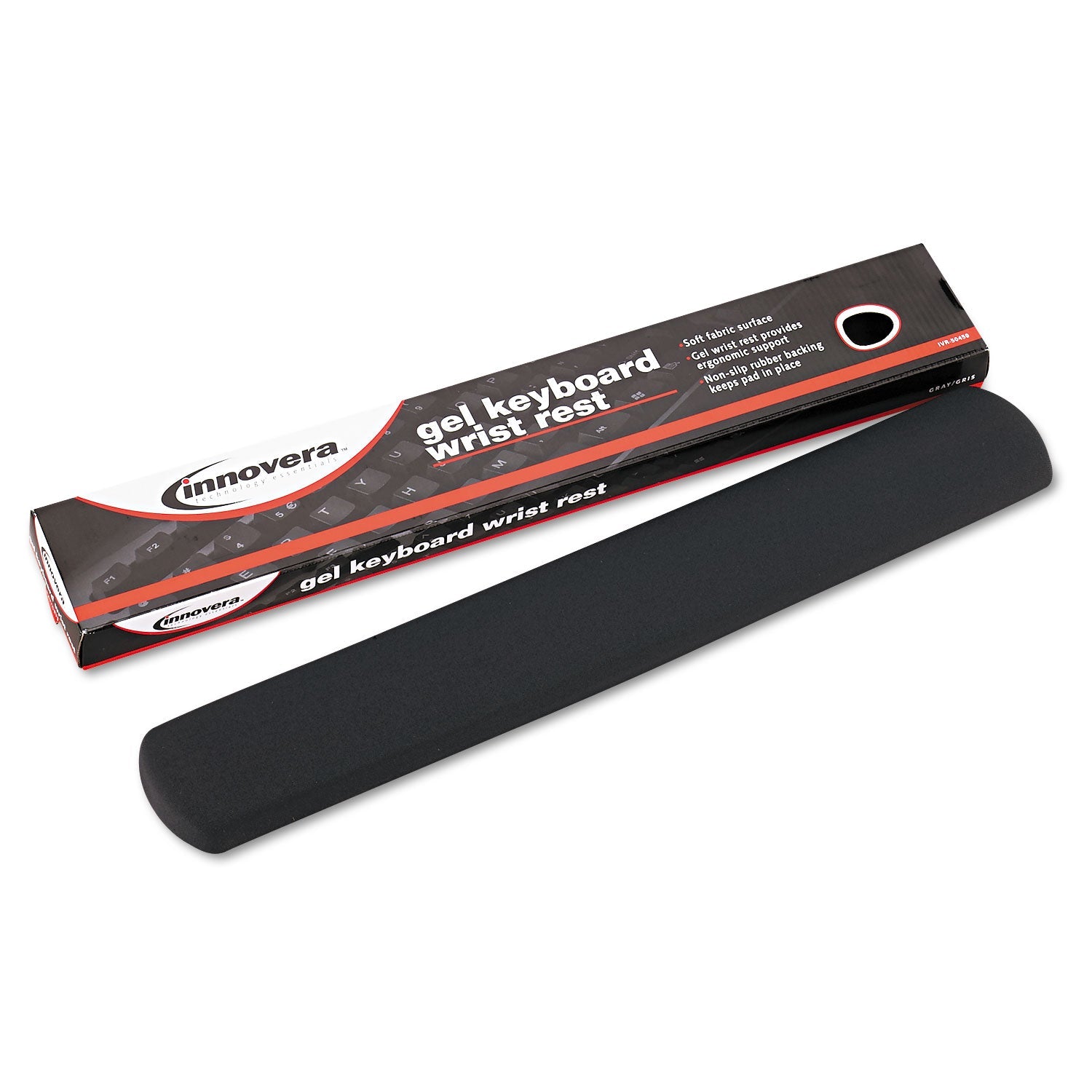 Innovera Fabric-Covered Gel Keyboard Wrist Rest