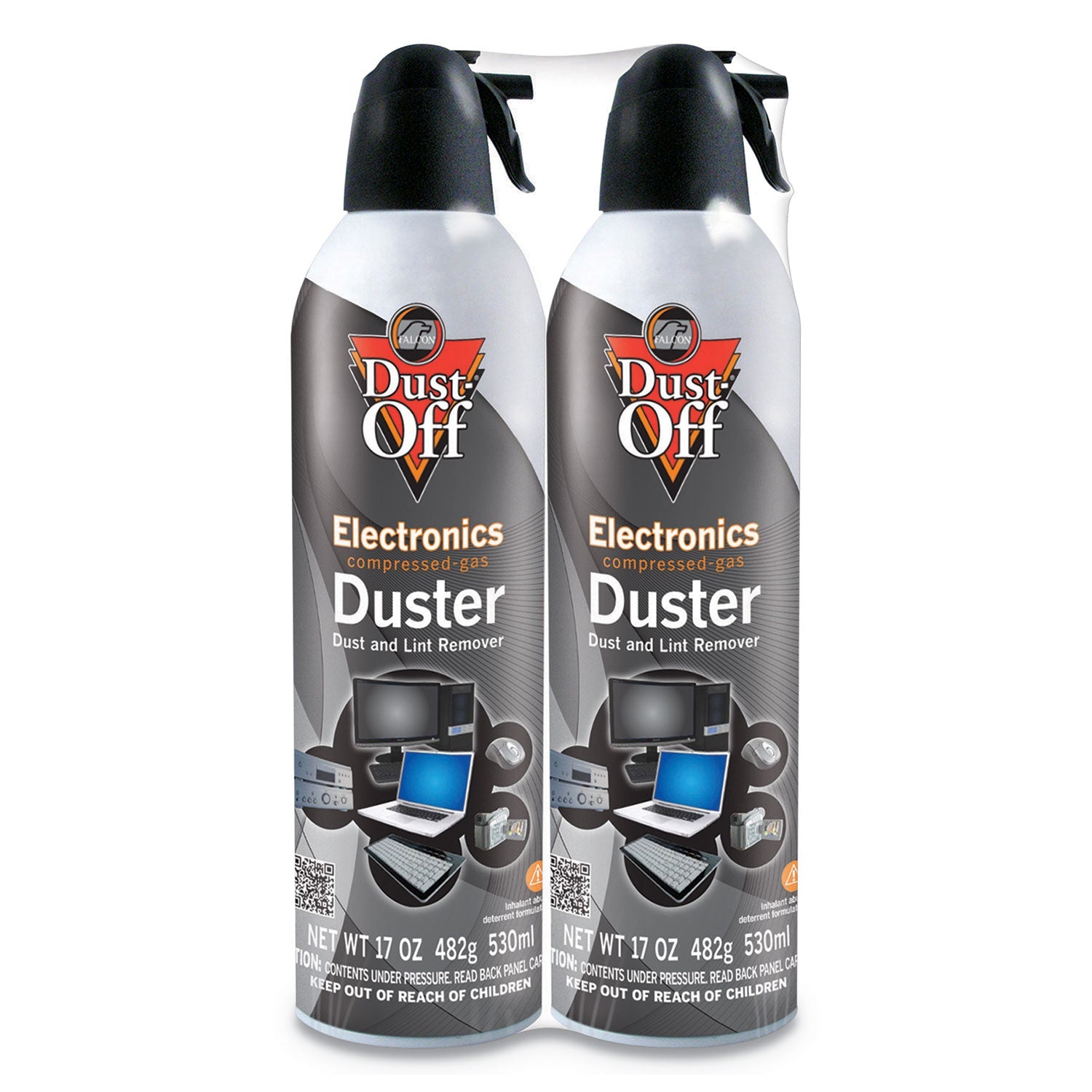 Dust-Off® Disposable Compressed Air Duster, 17 Oz Can, 2/pack